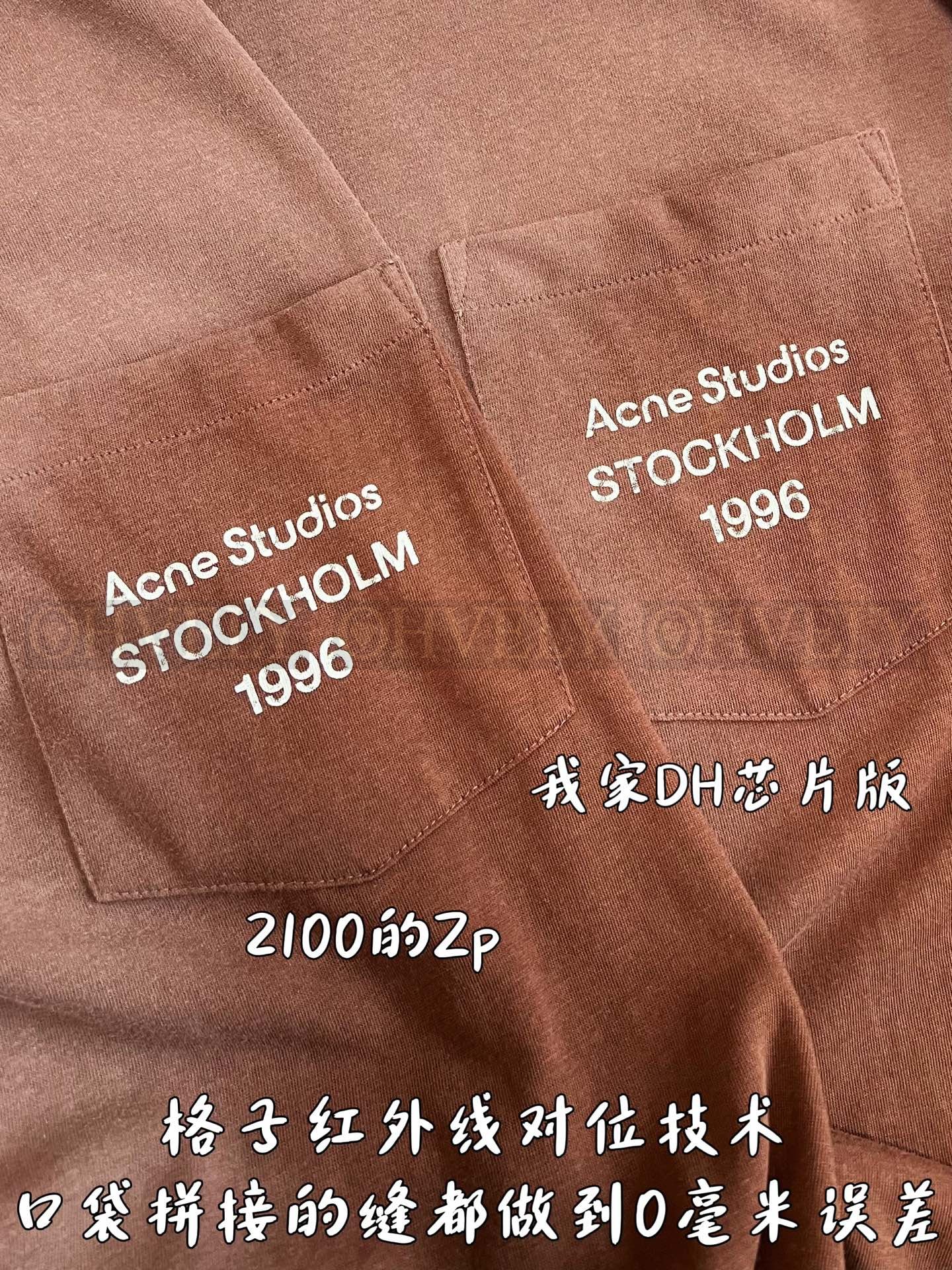 【 ZP버전 】아크네 스튜디오 Acne Studios 스톡홀름 1996 포켓 로고 티셔츠 상품 썸네일