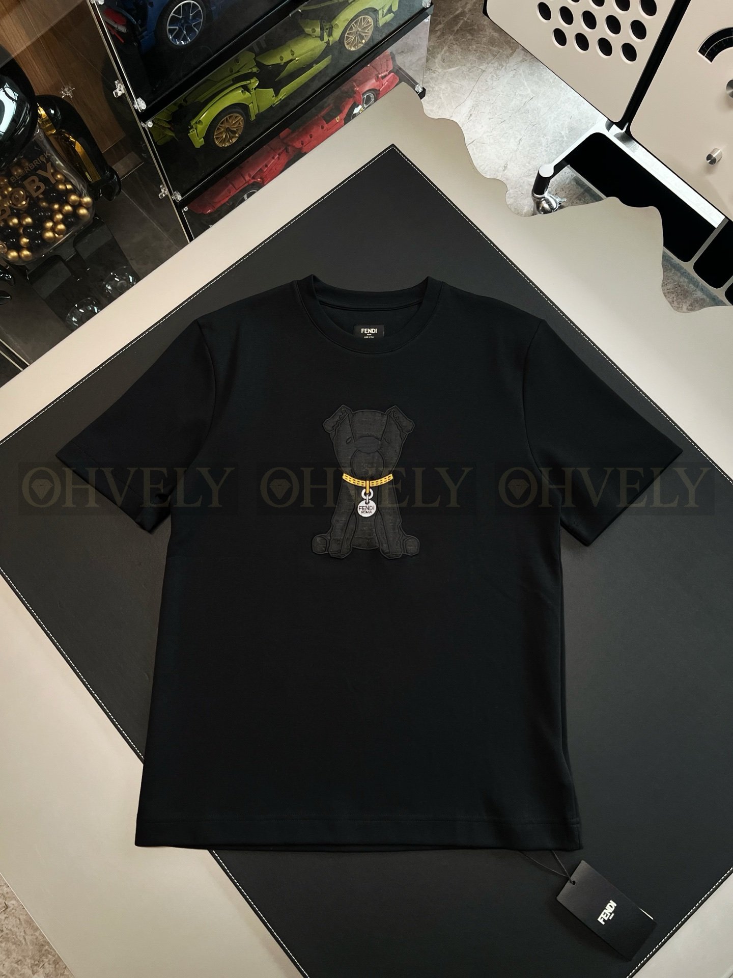 【 ZP버전 】펜디 Fendi 도그 패치 자수 코튼 티셔츠 상품 썸네일