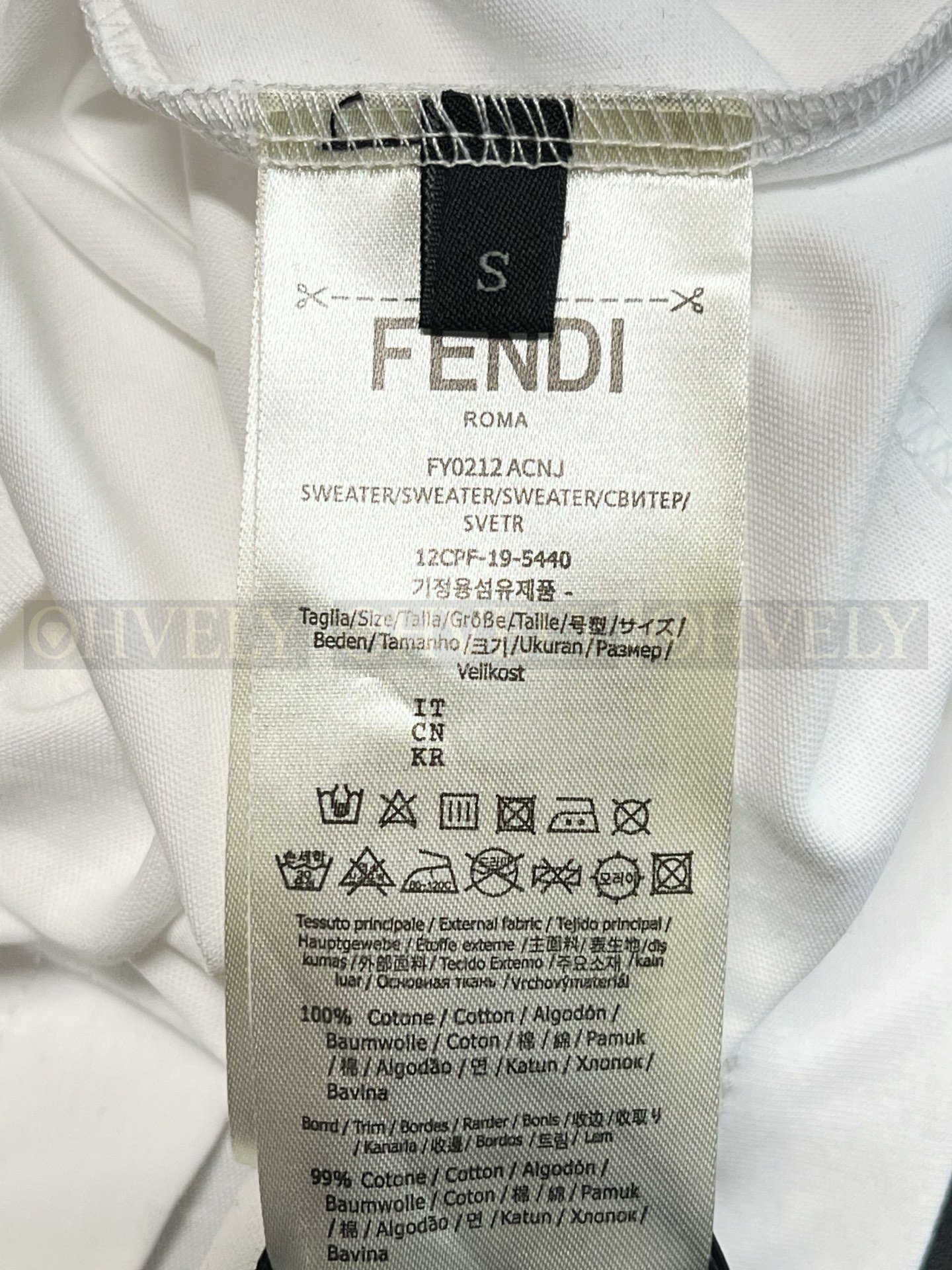 【 ZP버전 】펜디 Fendi 로마 라인스톤 자수 코튼 티셔츠 상품 썸네일
