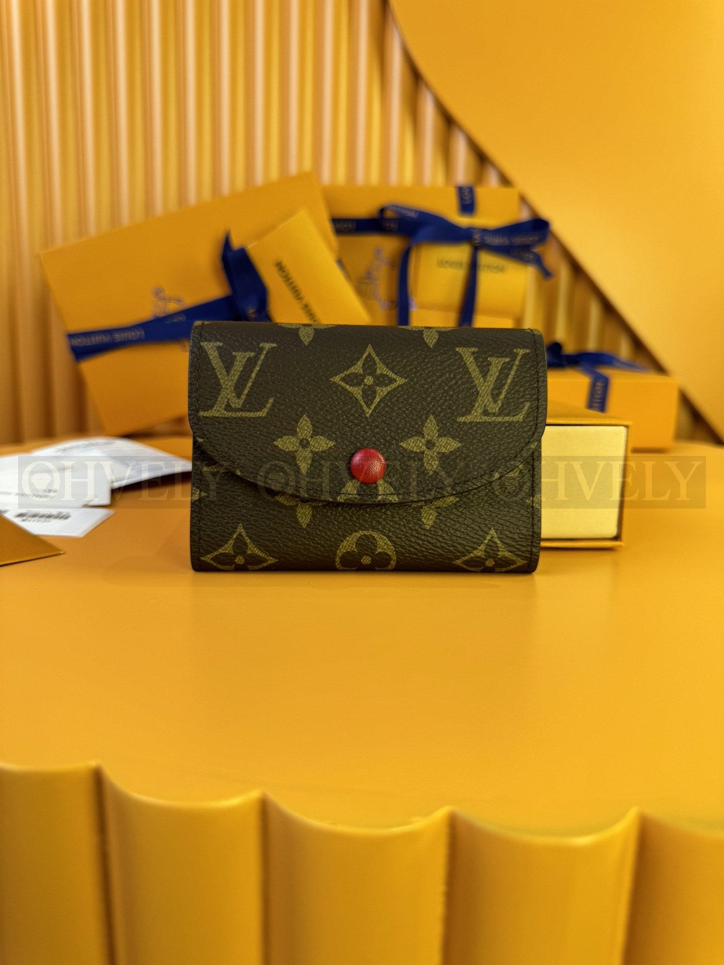 【 ZP 버전 】루이비통 Louis Vuitton 로잘리 코인 퍼스 모노그램 퍼플버튼