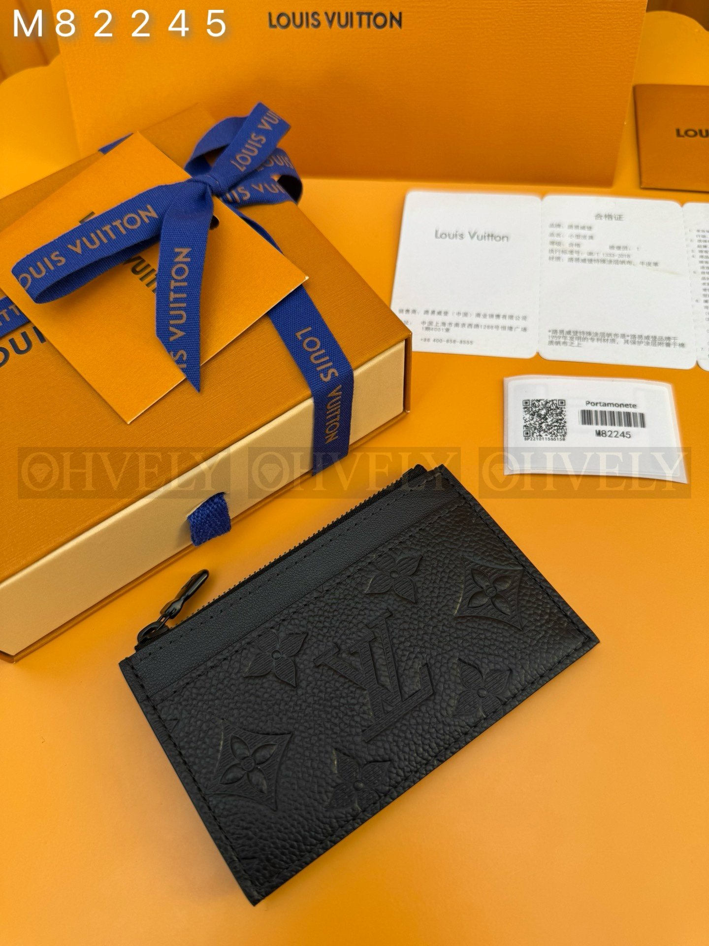 【 ZP 버전 】루이비통 Louis Vuitton 모노그램 앙프렝뜨 코인 카드 홀더 블랙 상품 썸네일