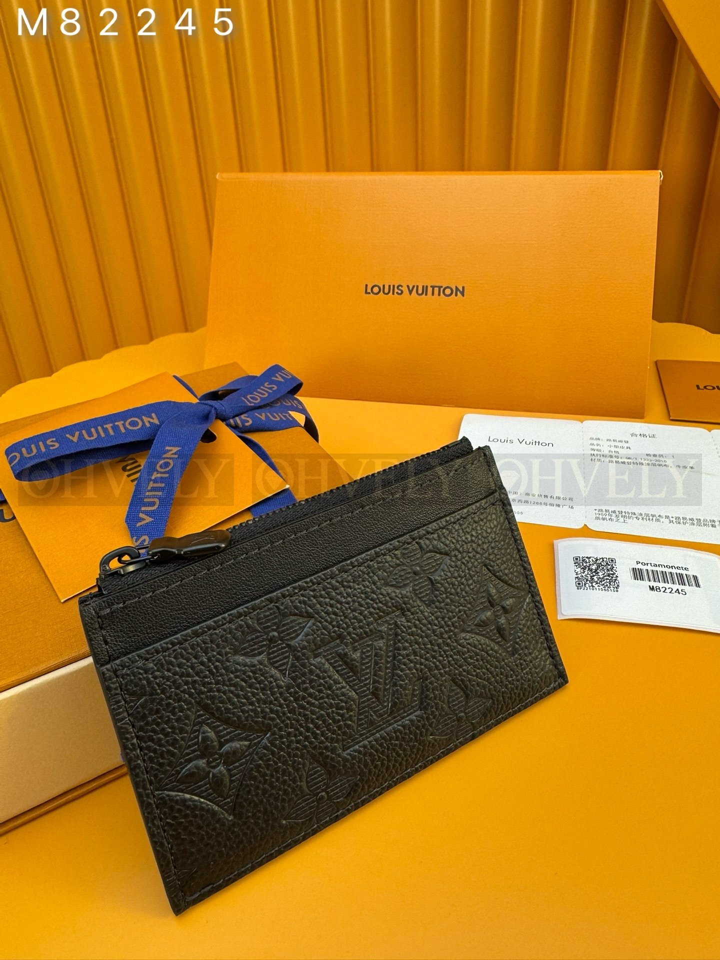 【 ZP 버전 】루이비통 Louis Vuitton 모노그램 앙프렝뜨 코인 카드 홀더 블랙 상품 썸네일