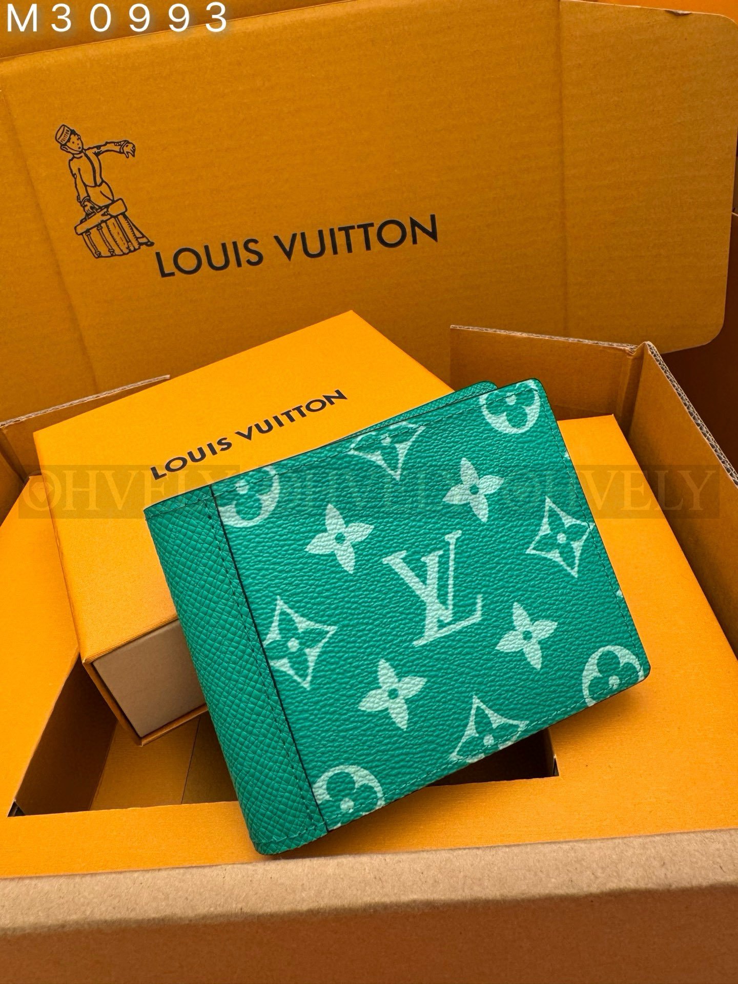 【 ZP 버전 】루이비통 Louis Vuitton 멀티플 월릿 모노그램 타이가 그린 상품 썸네일
