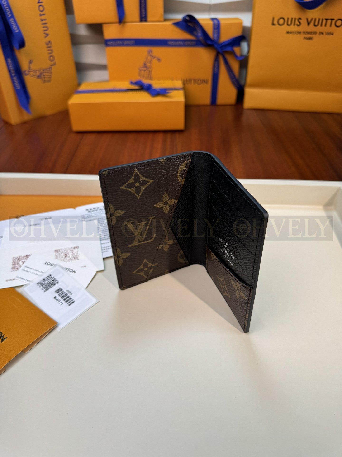 【 ZP 버전 】 루이비통 모노그램 포켓 오거나이저 마카사르 상품 썸네일