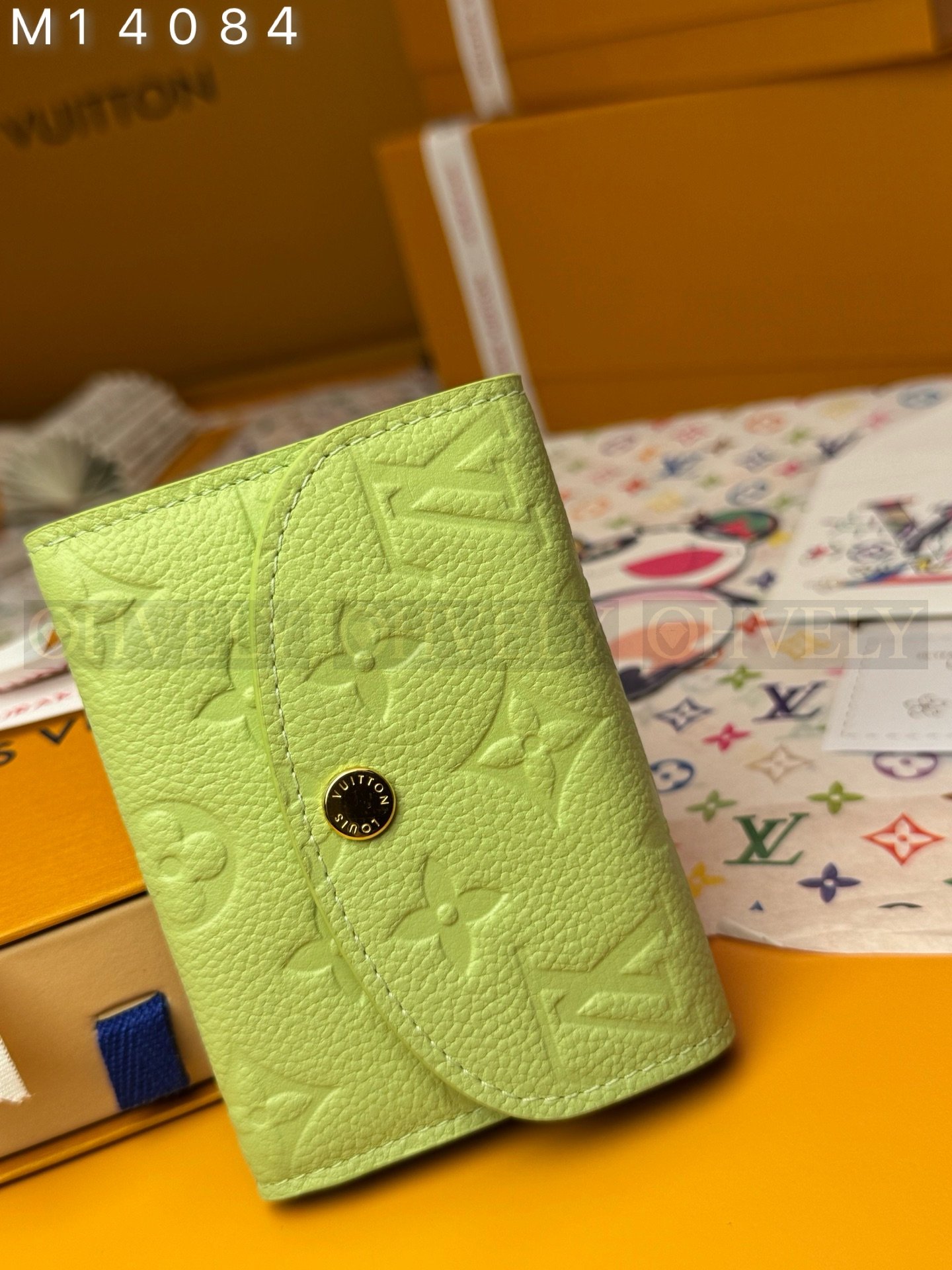 【 ZP 버전 】 루이비통 x 무라카미 다카시 로잘리 코인 퍼스 그린 티 상품 썸네일