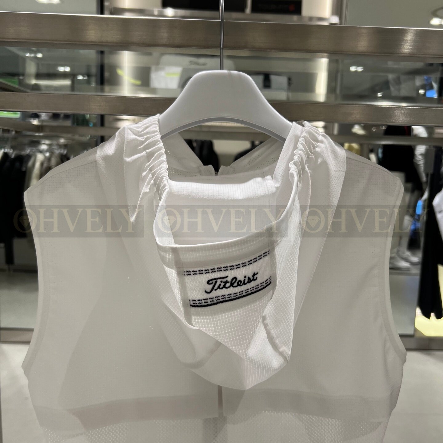 Titleist  타이틀리스트 여성 후드 메쉬 골프 베스트 화이트/블랙 상품 썸네일
