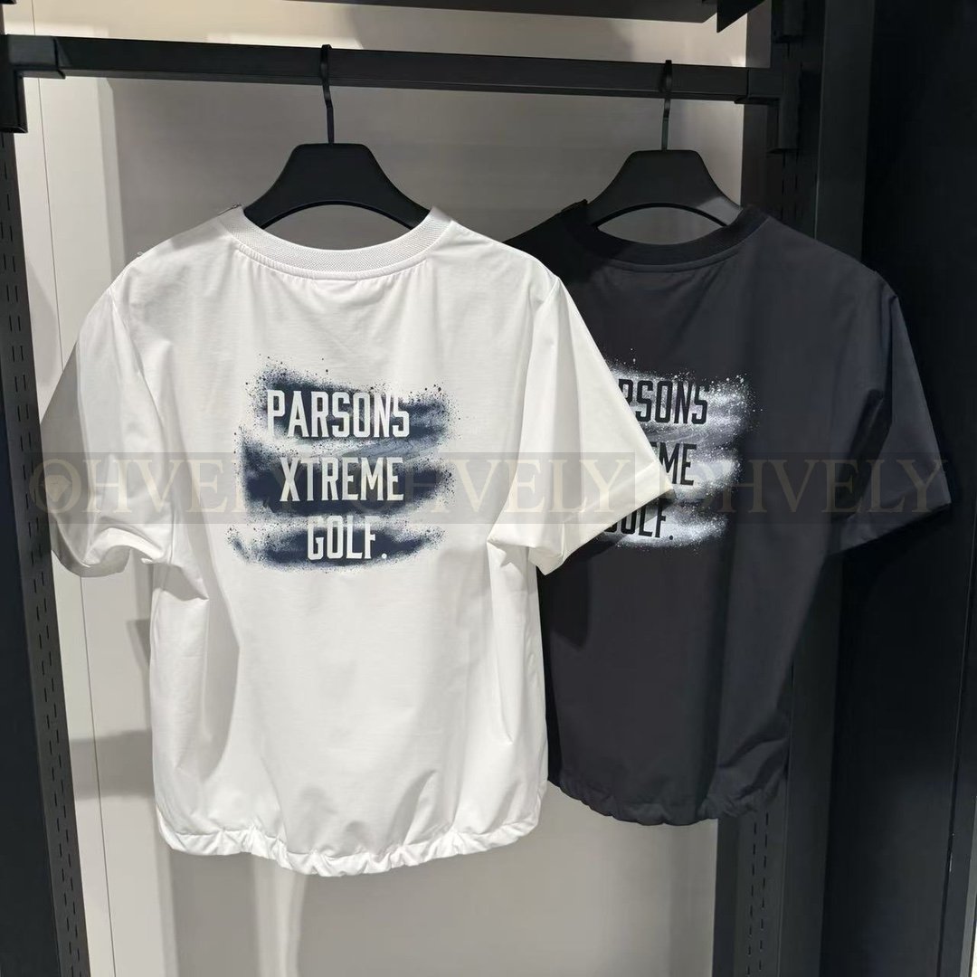 PXG 피엑스지 여성 로고 패치 밑단 스트링 반소매 아노락 티셔츠 (화이트/블랙) 상품 썸네일