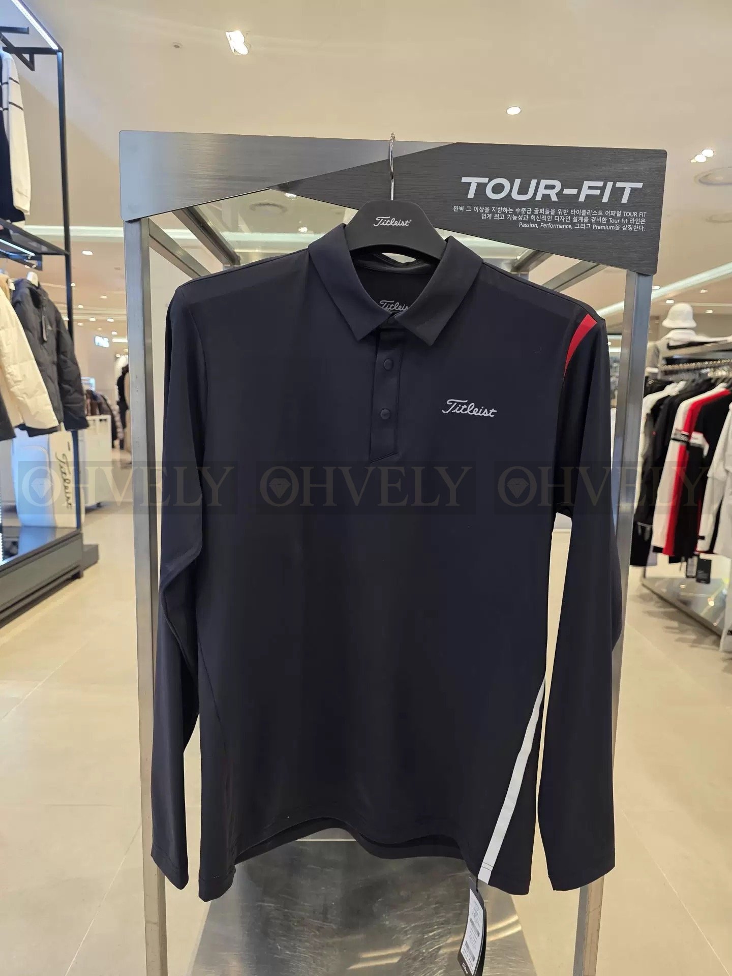 Titleist 타이틀리스트 남성 투어핏 긴소매 카라 티셔츠 (네이비/블랙/화이트) 상품 썸네일