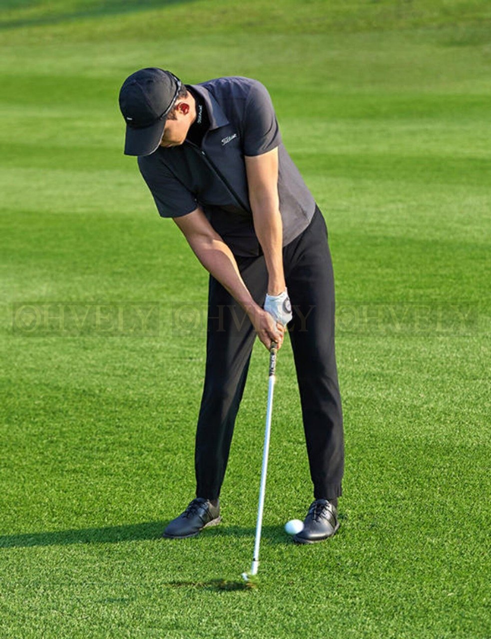 Titleist 타이틀리스트 남성 등판 백 로고 반소매 셔츠형 바람막이 자켓 (차콜, 블랙) 상품 썸네일