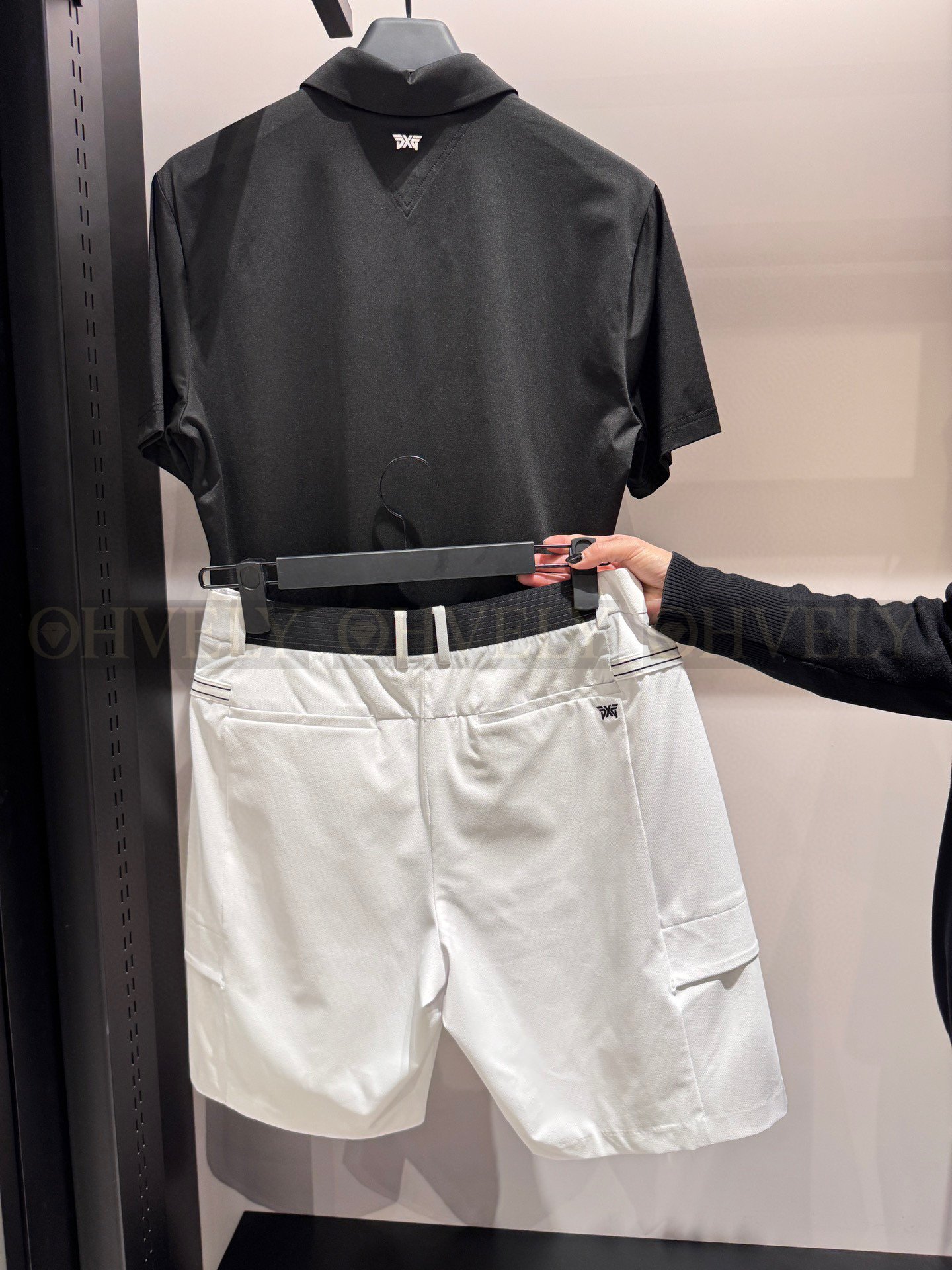 PXG 피엑스지 남성 양사이드 아웃포켓 카고 반바지 (화이트, 다크그레이) 상품 썸네일