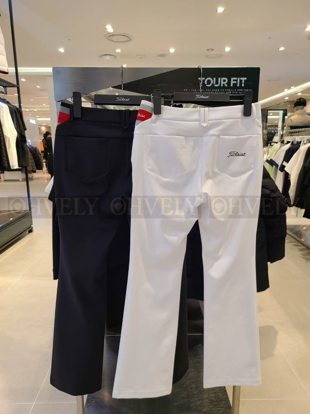 Titleist 타이틀리스트 여성 투어핏 부츠컷 골프 팬츠 바지 (화이트/블랙) 상품 썸네일