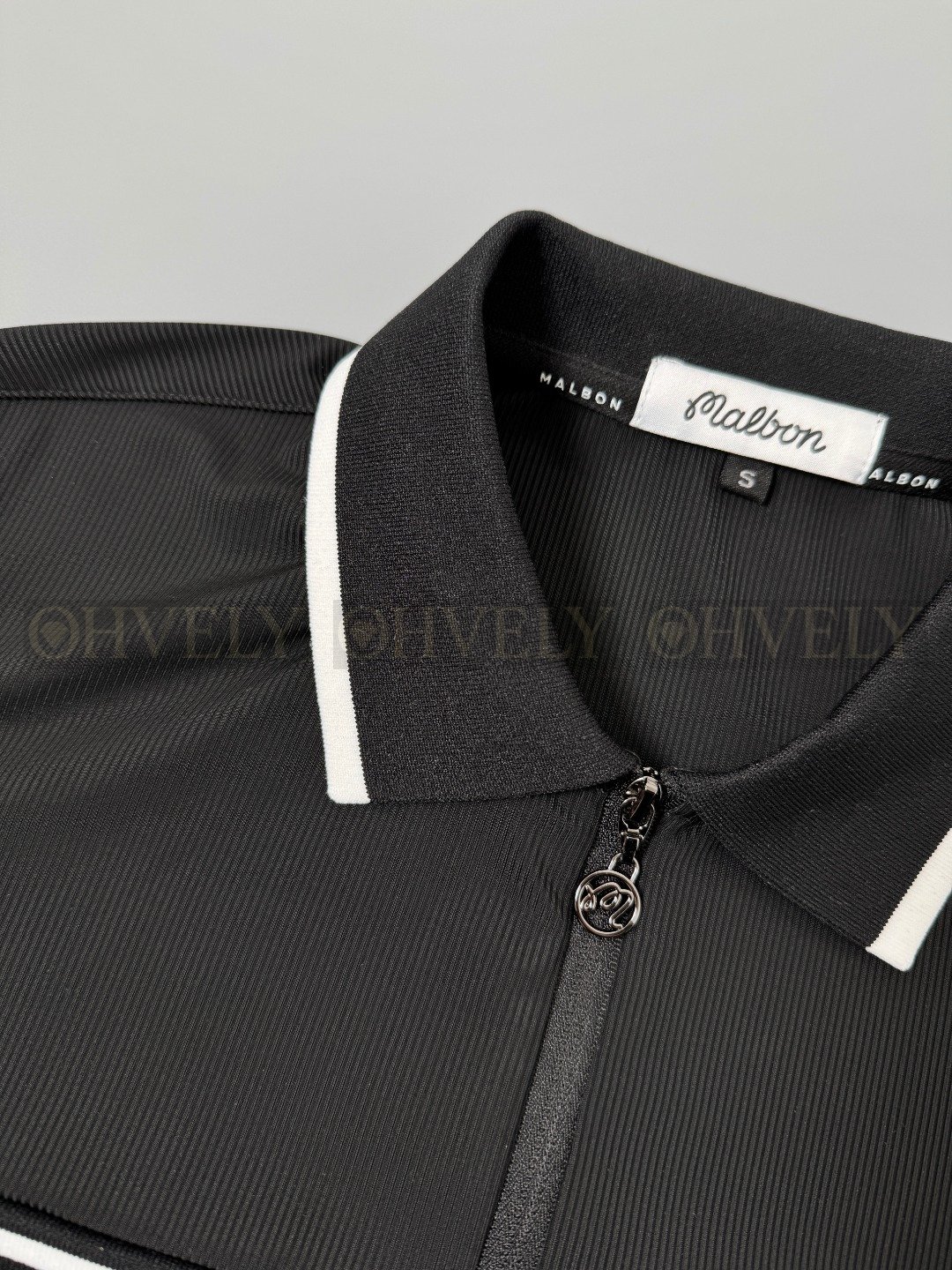 Malbon Golf] 말본골프 여성 하프 집업 반소매 골프 티셔츠 (화이트/카키/블랙) 상품 썸네일