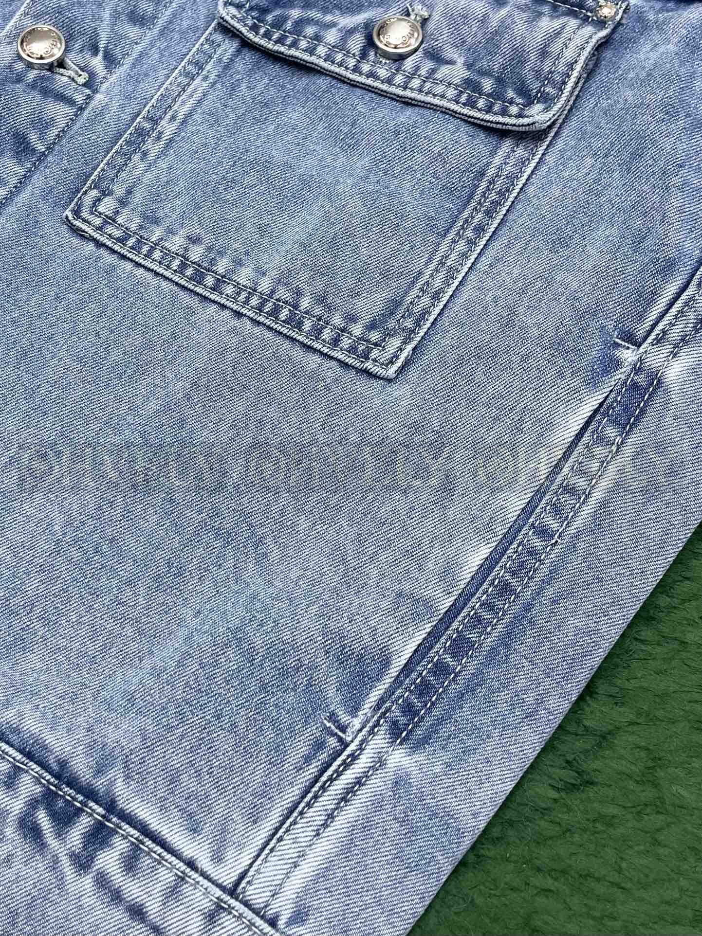 【 ZP버전 】루이비통 모노그램 디스트로이드 데님 자켓 인디고 블루 상품 썸네일