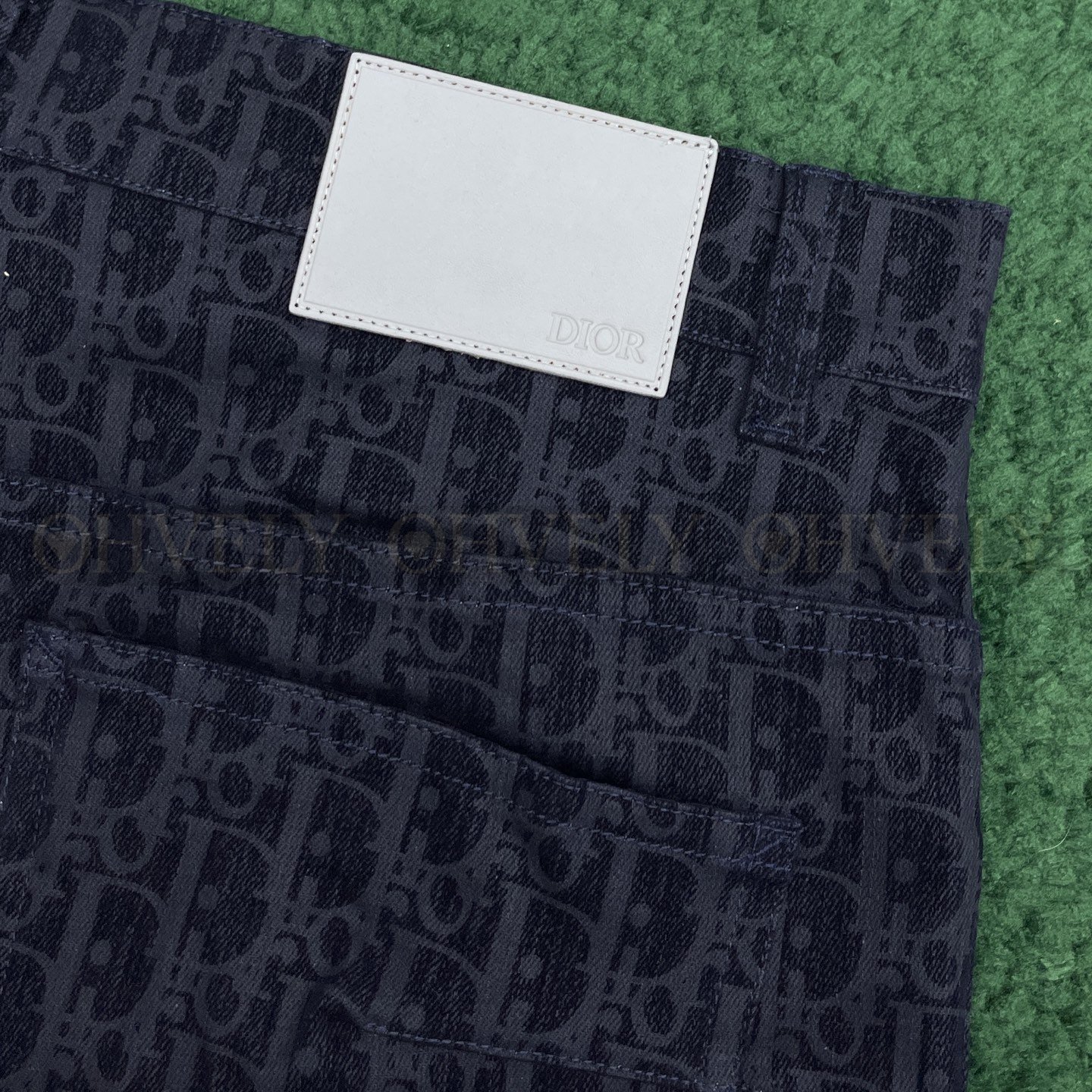 【 ZP버전 】DI 오블리크 카네토 자수 스트레이트 데님 팬츠 블랙 상품 썸네일