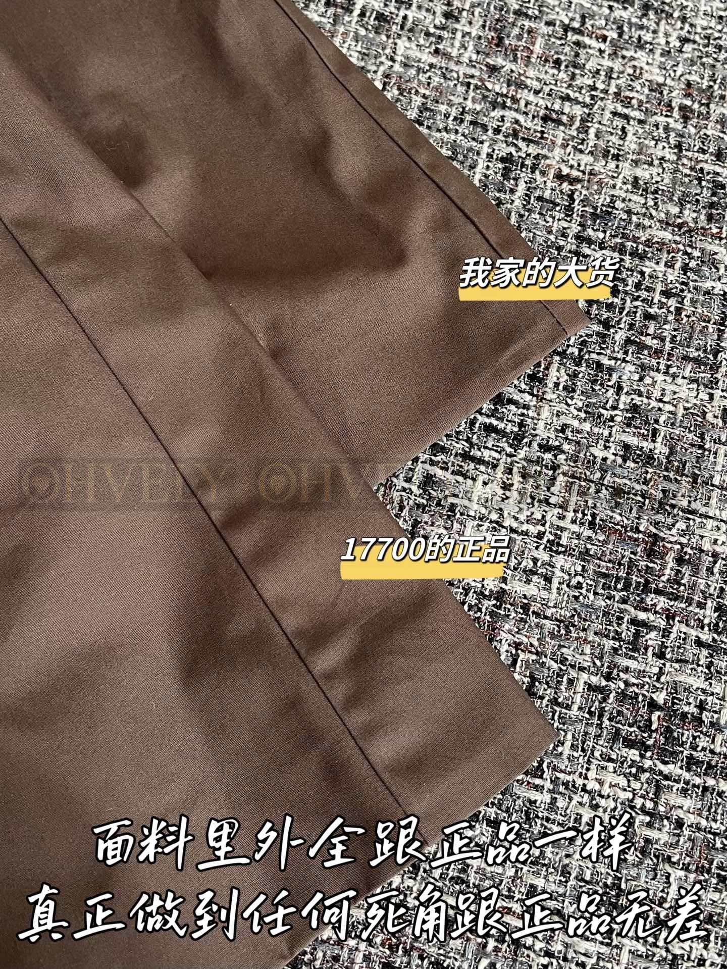 【 ZP버전 】미우미우 배색 피터팬 칼라 브라운 원피스 상품 썸네일