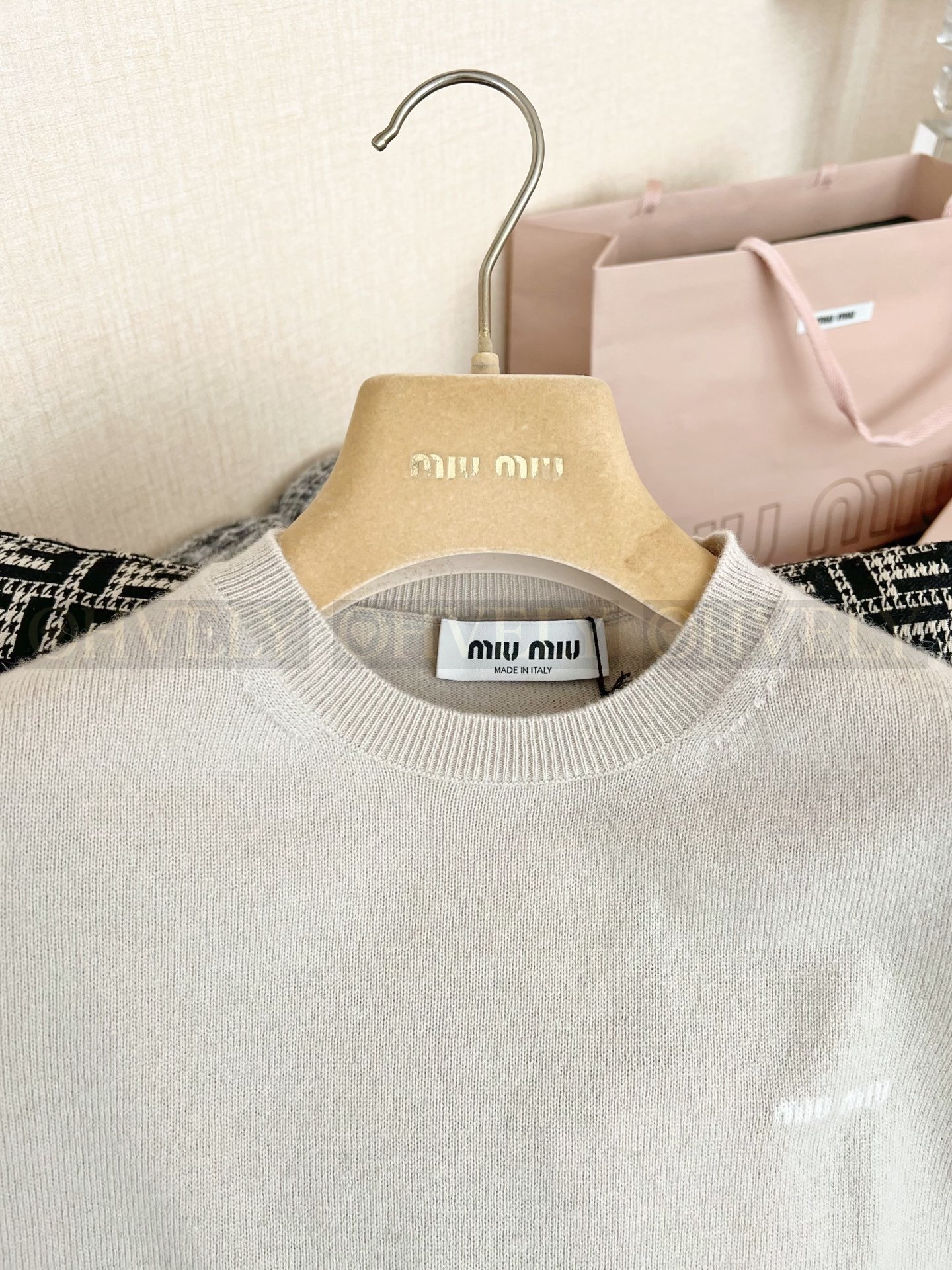【 ZP버전 】M 베이지 레이스 패치워크 니트 반팔 티셔츠 상품 썸네일