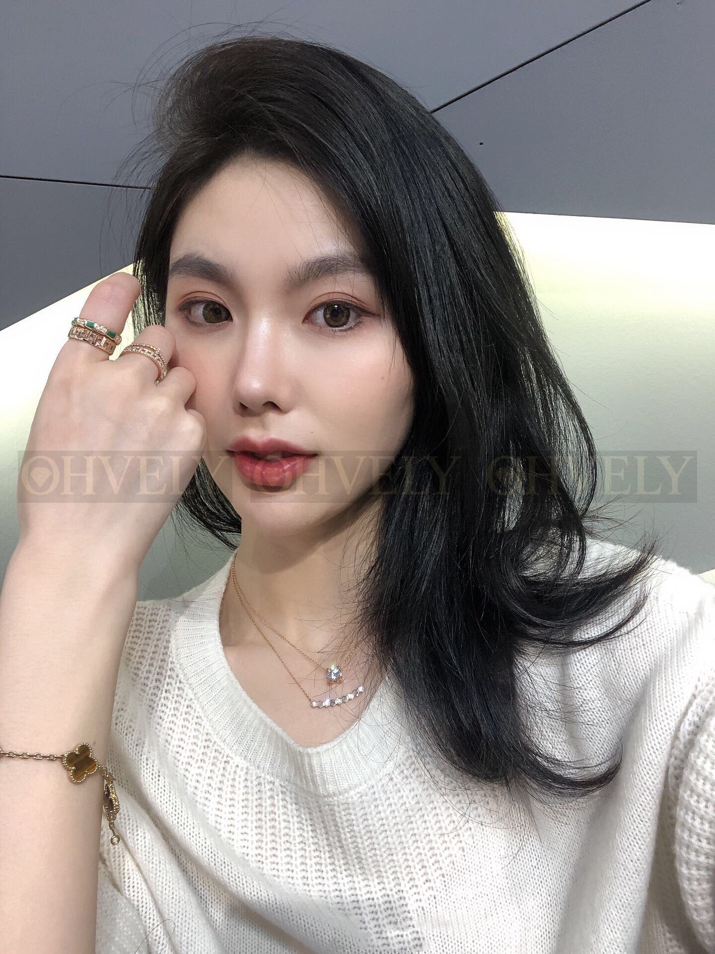 【 ZP버전 】CM 비 마이 러브 하프 다이아몬드 펜던트 네크리스 상품 썸네일