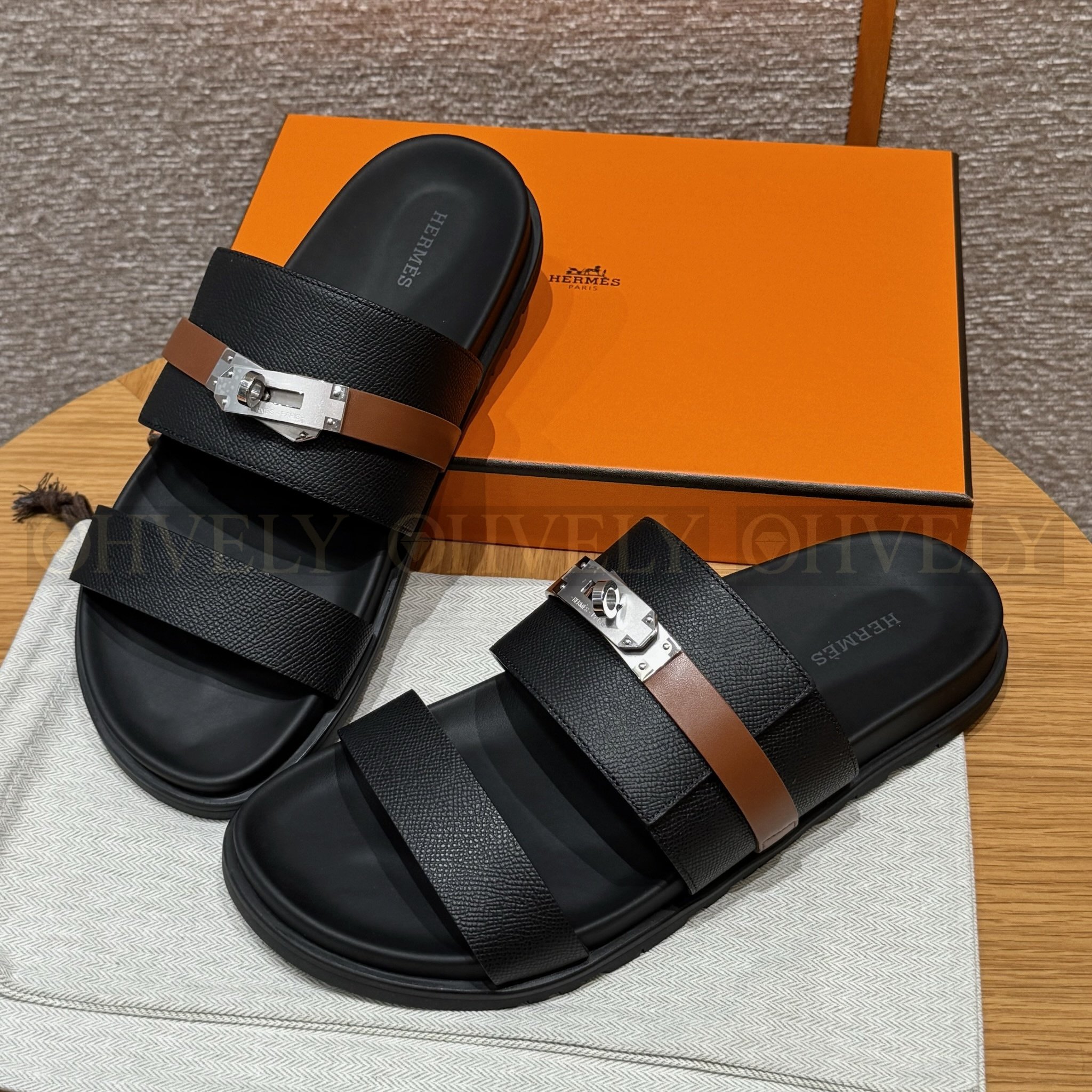 【 ZP버전 】H 잭슨 샌들 블랙 내추럴 상품 썸네일
