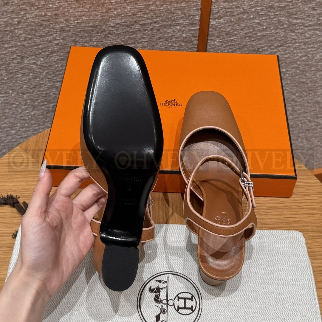 【 ZP버전 】H 카밀라 60 펌프스 힐 캐슈넛 브라운 상품 썸네일