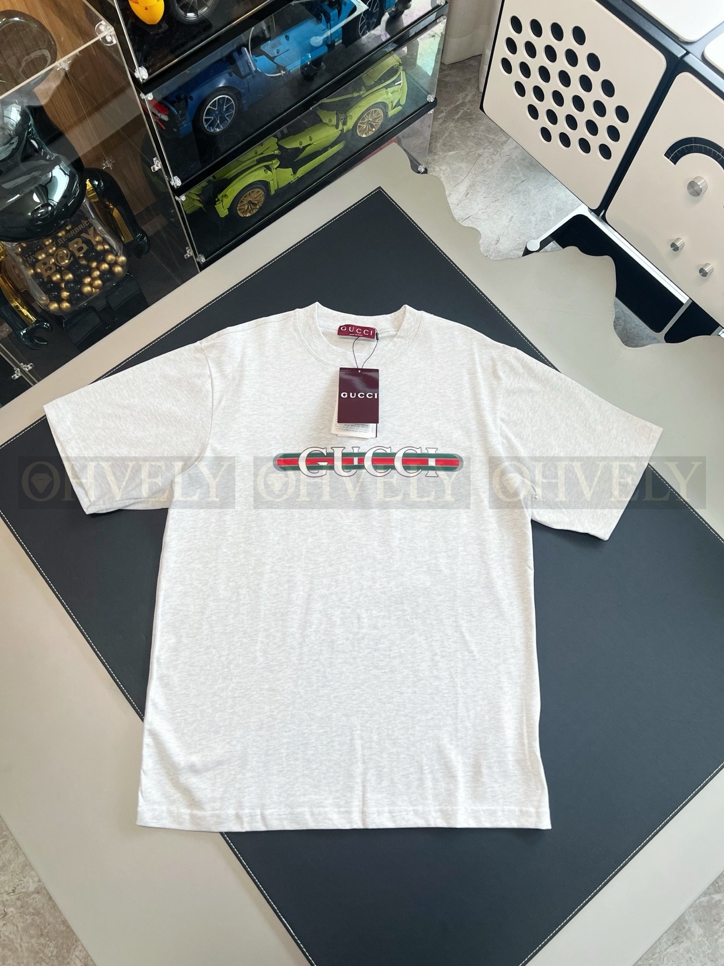 【 ZP버전 】GC 클래식 웹 삼색선 로고 반팔 티셔츠 상품 썸네일