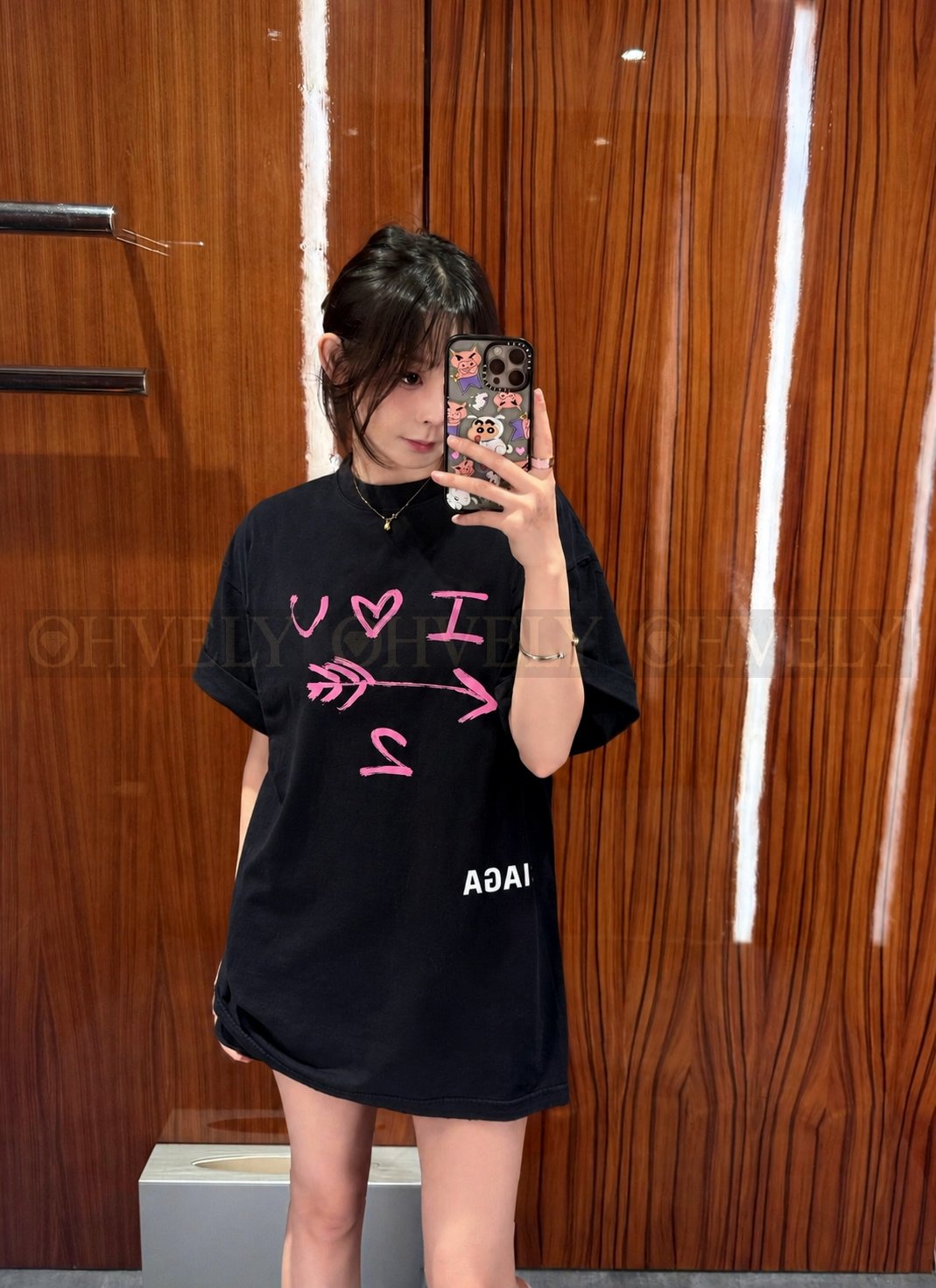 【 ZP버전 】B 칠석 핑크 화살표 반팔 티셔츠 상품 썸네일