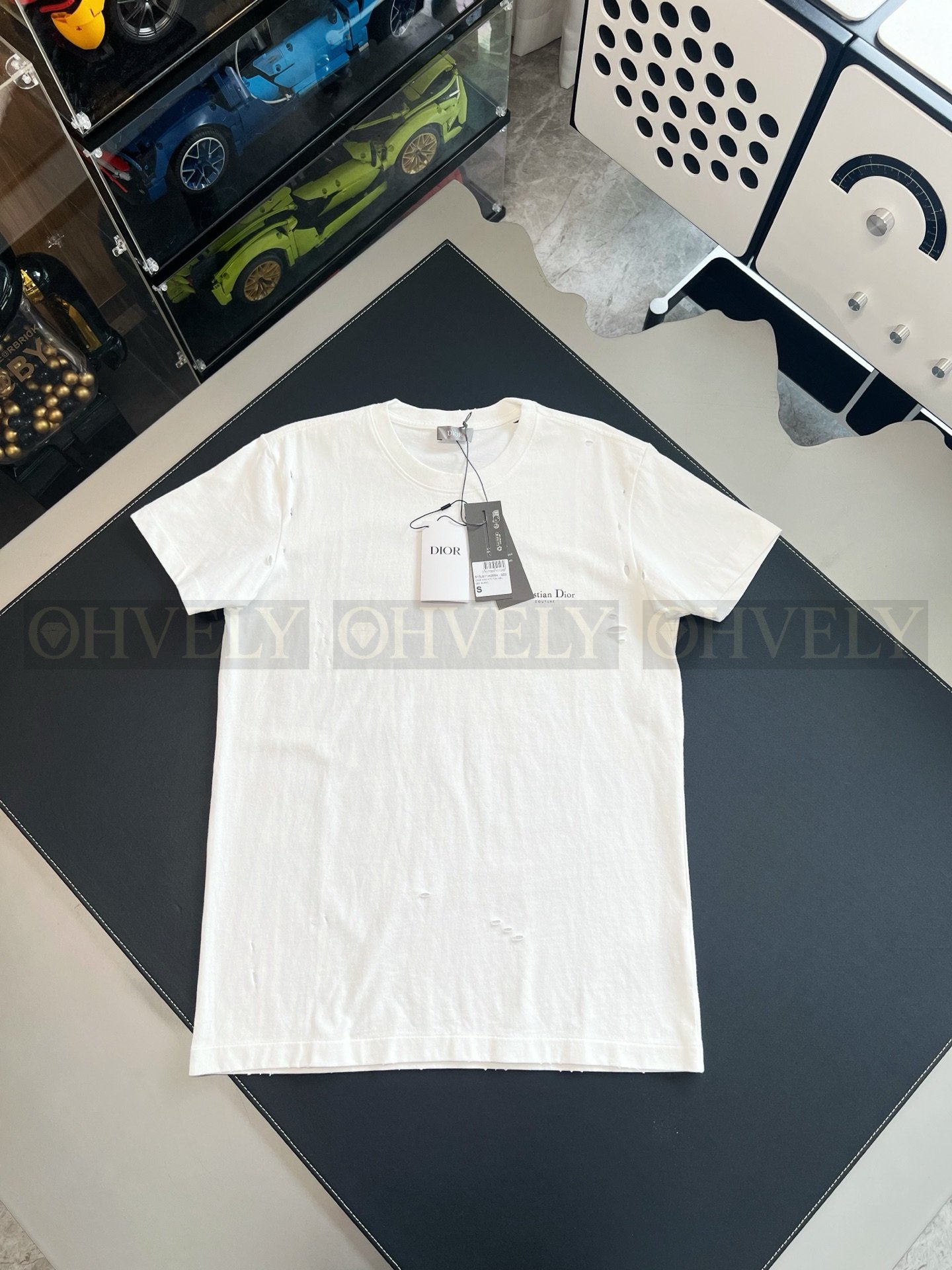 【 ZP버전 】DI 은방울꽃 프린트 디스트로이드 반팔 티셔츠 상품 썸네일