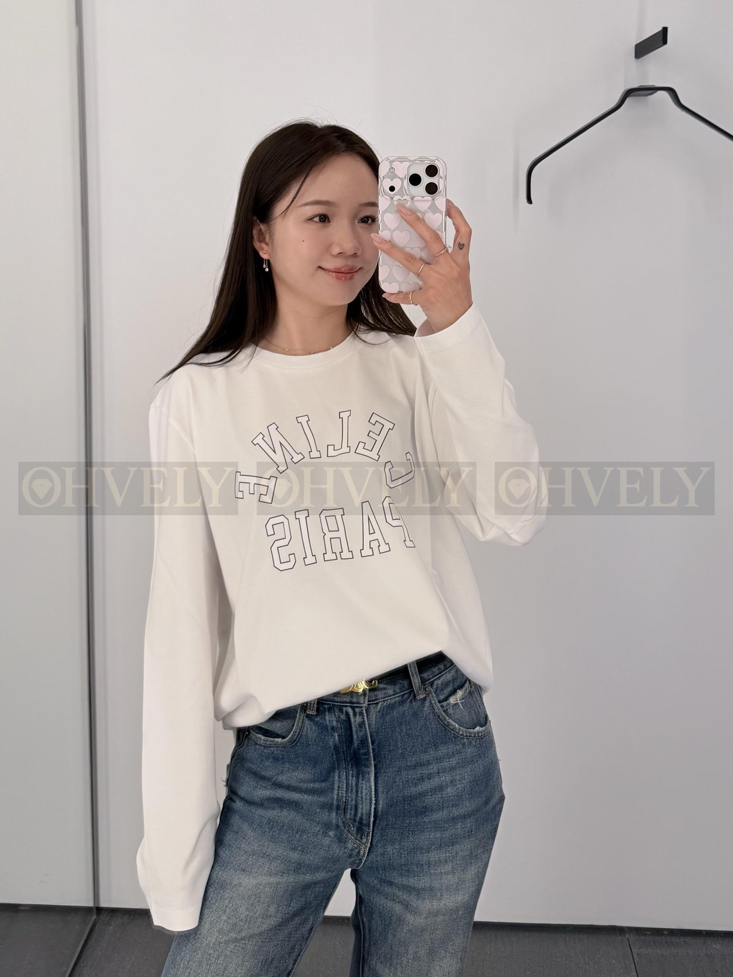 【 ZP버전 】CEL 아웃라인 아치 로고 긴팔 티셔츠 상품 썸네일