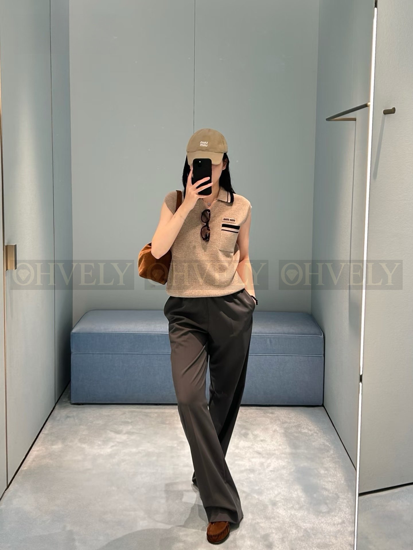 【 ZP버전 】MIU 프레피룩 카라 니트 조끼 베스트 상품 썸네일