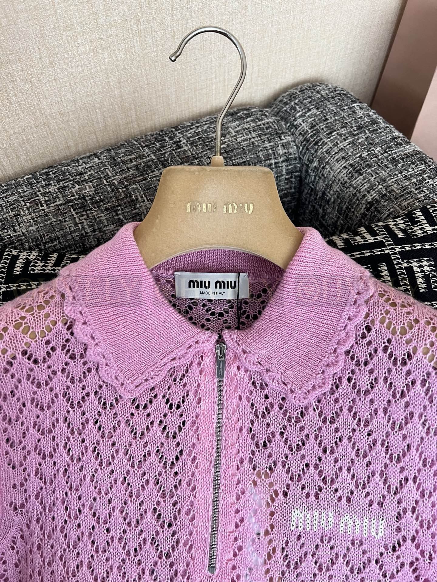 【 ZP버전 】MIU 프레피룩 카라 니트 조끼 베스트 상품 썸네일