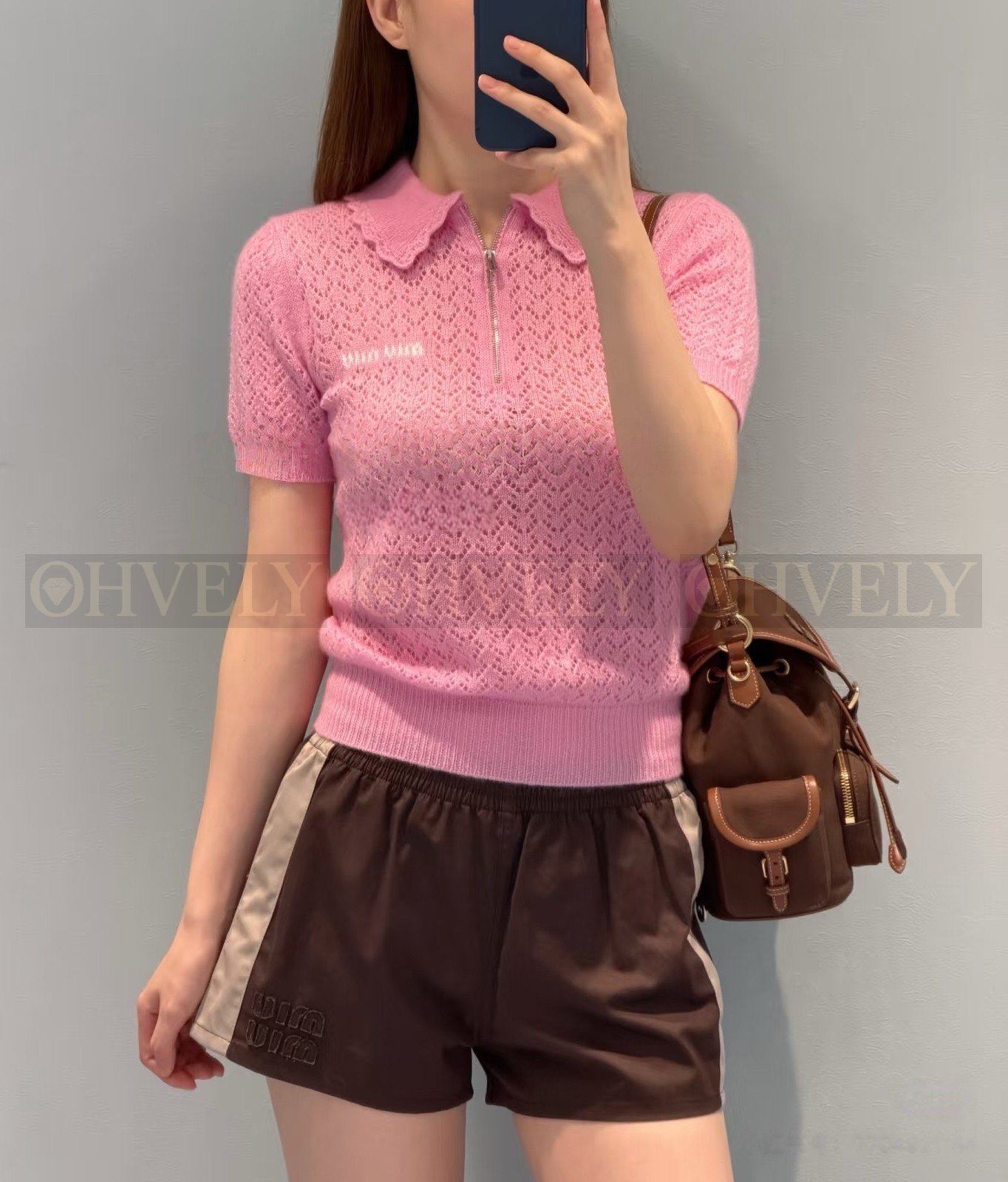 【 ZP버전 】MIU 프레피룩 카라 니트 조끼 베스트