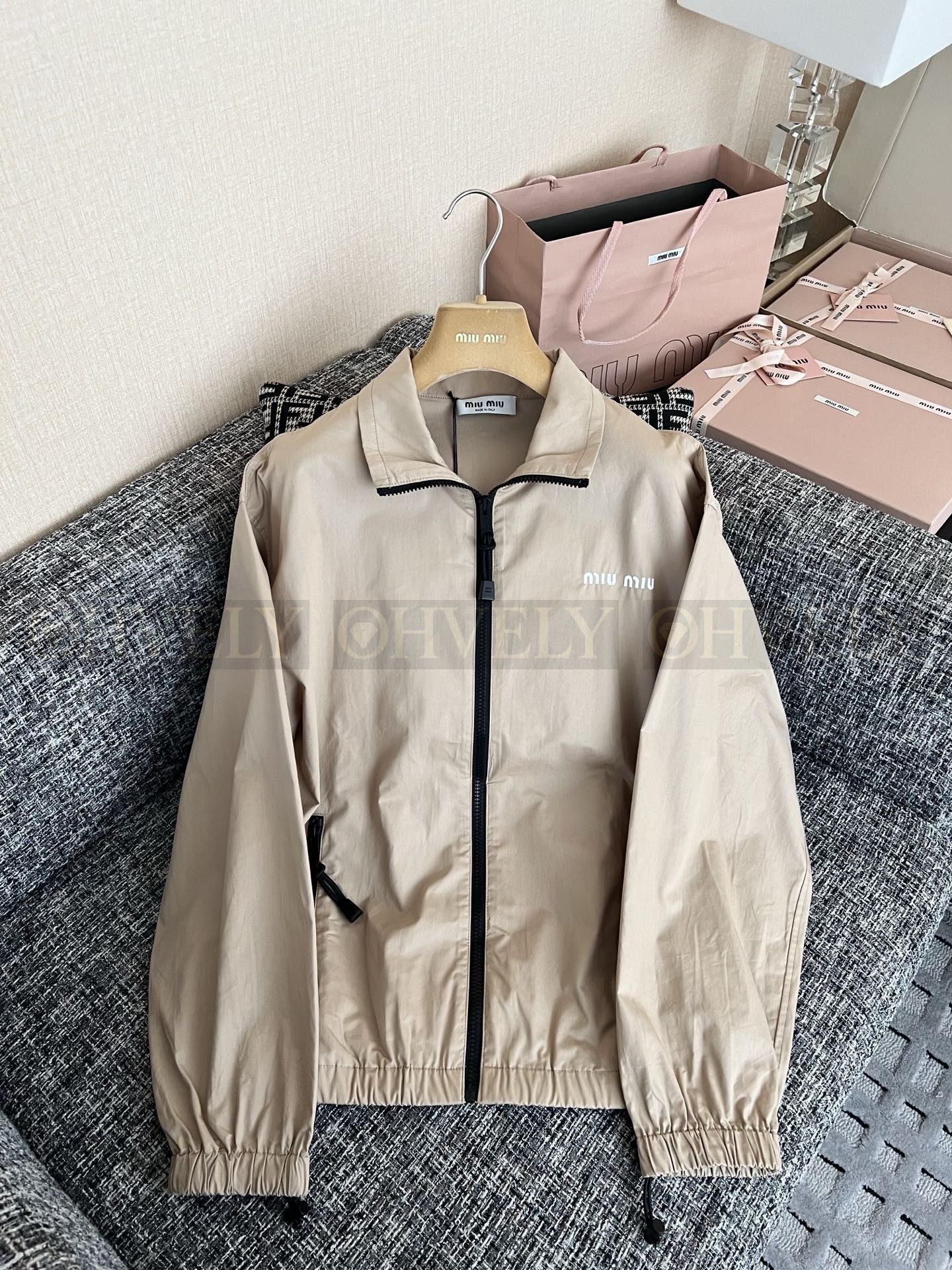 【 ZP버전 】MIU 카키 캐주얼 바람막이 자켓 상품 썸네일