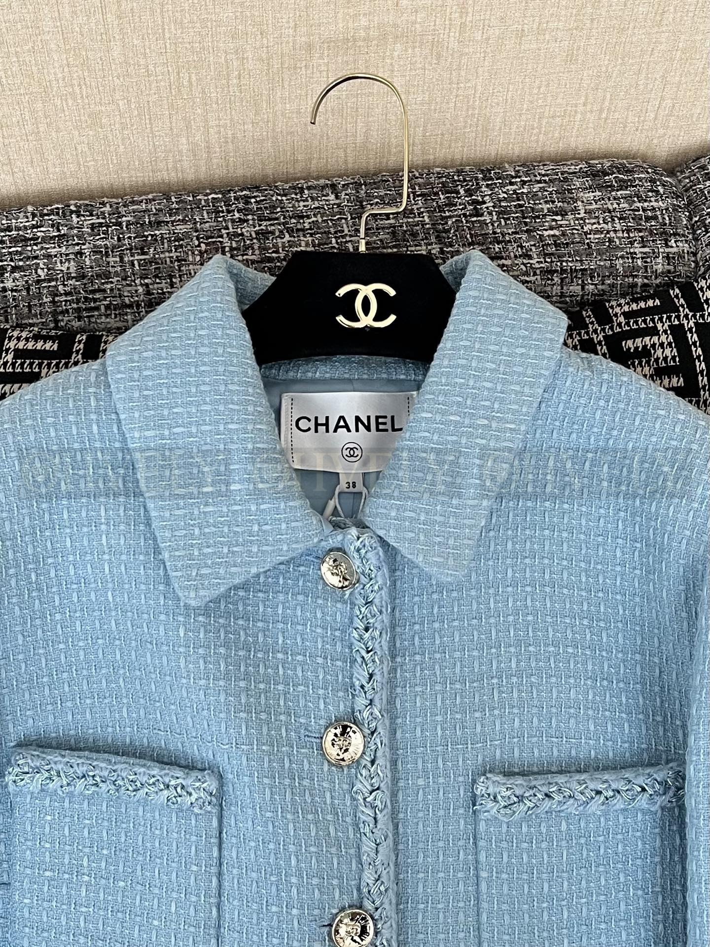【 ZP버전 】CN 블루 파이핑 위빙 자켓 상품 썸네일