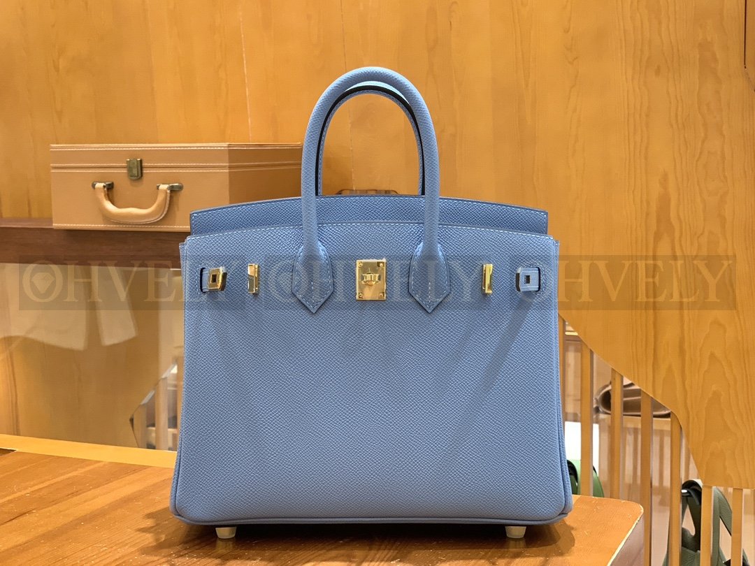 【 ZP버전 】HM Birkin 버킨 백 헤븐 블루 골드버클 25