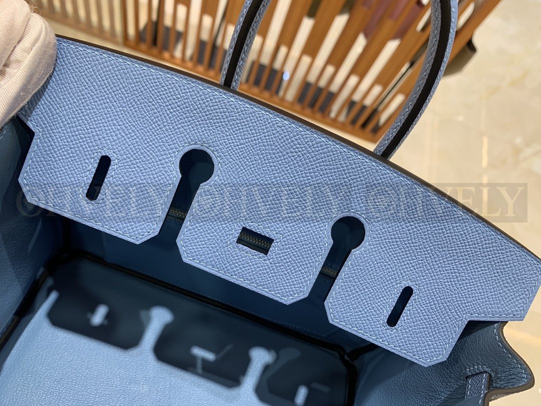 【 ZP버전 】HM Birkin 버킨 백 헤븐 블루 골드버클 25 상품 썸네일