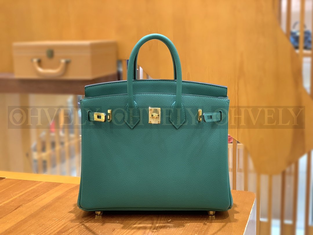【 ZP버전 】HM Birkin 버킨 백 피콕 그린 골드버클 25