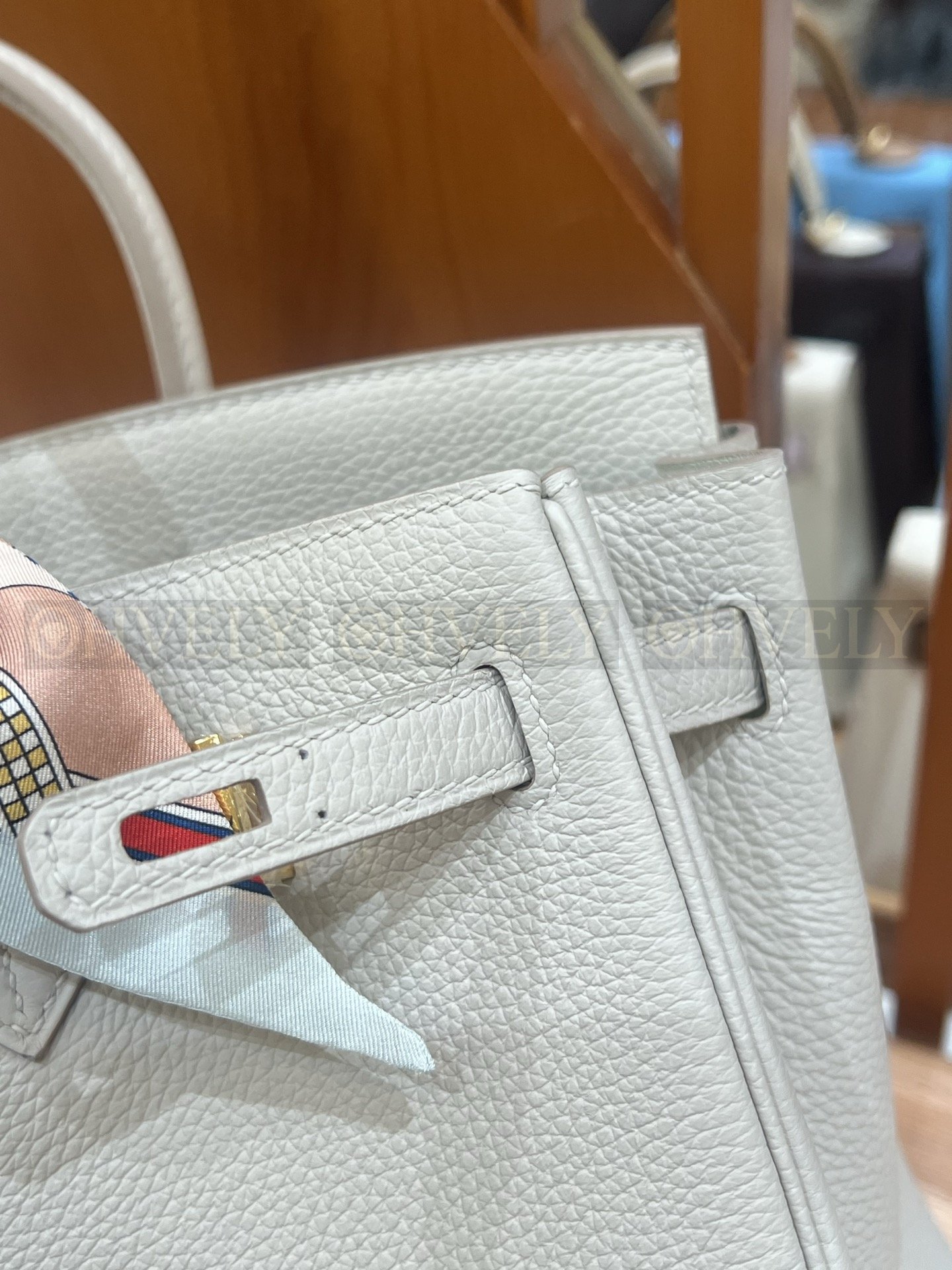 【 ZP버전 】HM Birkin 버킨백 토고 글래시어 화이트 골드버클 25 상품 썸네일