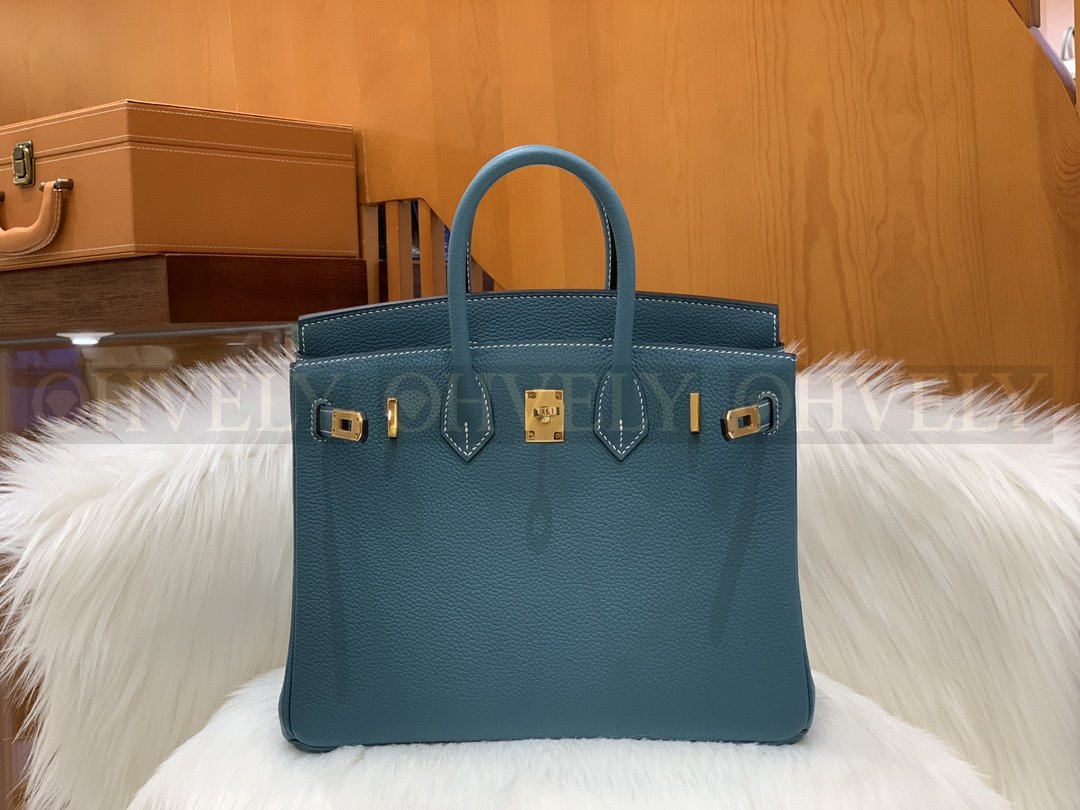 【 ZP버전 】HM Birkin 버킨백 토고 데님 블루 골드버클 25