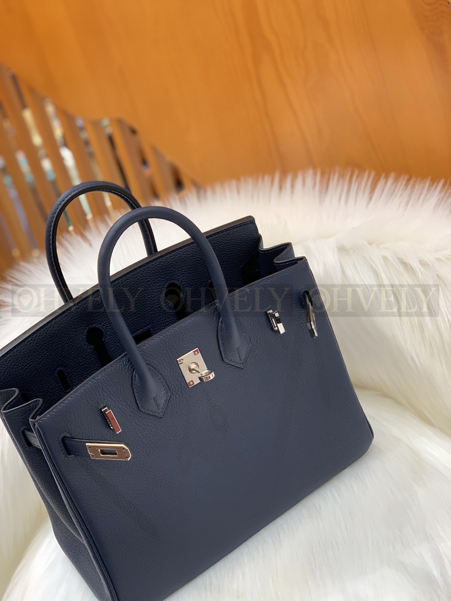【 ZP버전 】HM Birkin 버킨백 토고 사파이어 블루 실버버클 25 상품 썸네일