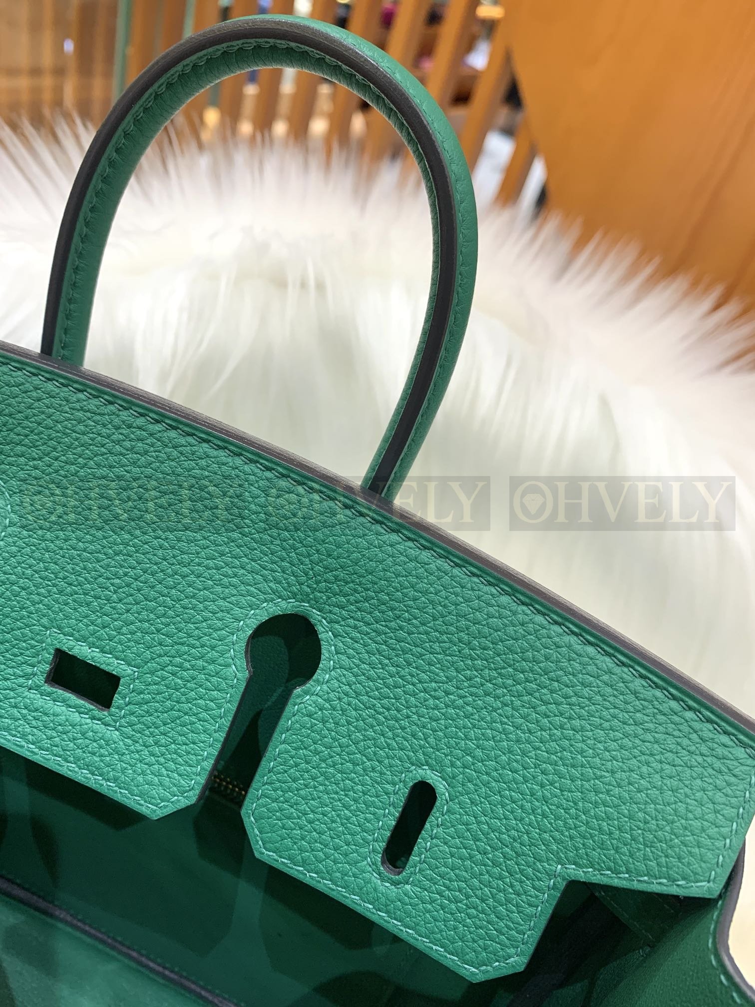 【 ZP버전 】HM Birkin 버킨백 토고 벨벳 그린 골드버클 25 상품 썸네일