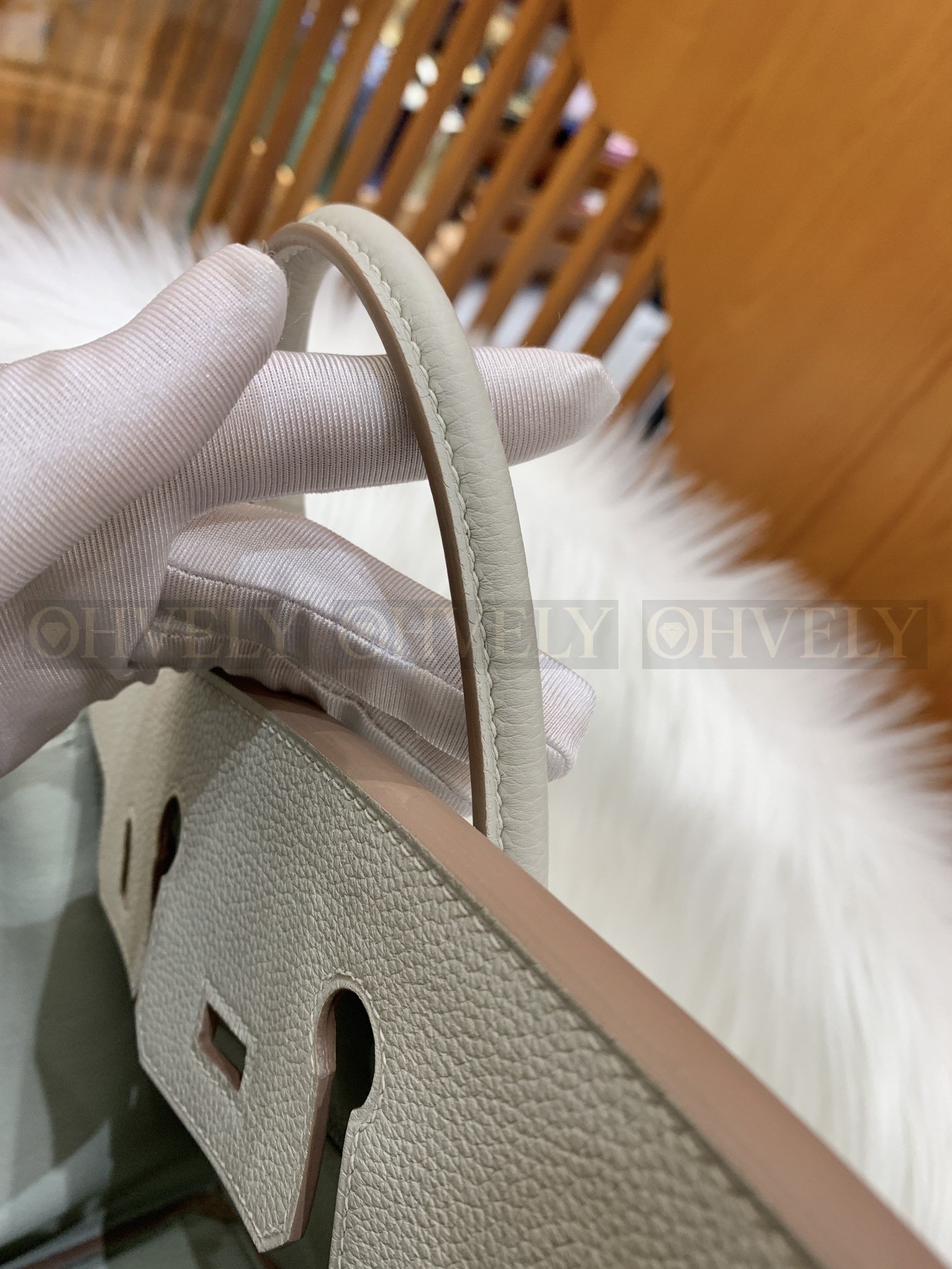【 ZP버전 】HM Birkin 버킨백 토고 글래시어 화이트 실버버클 25 상품 썸네일