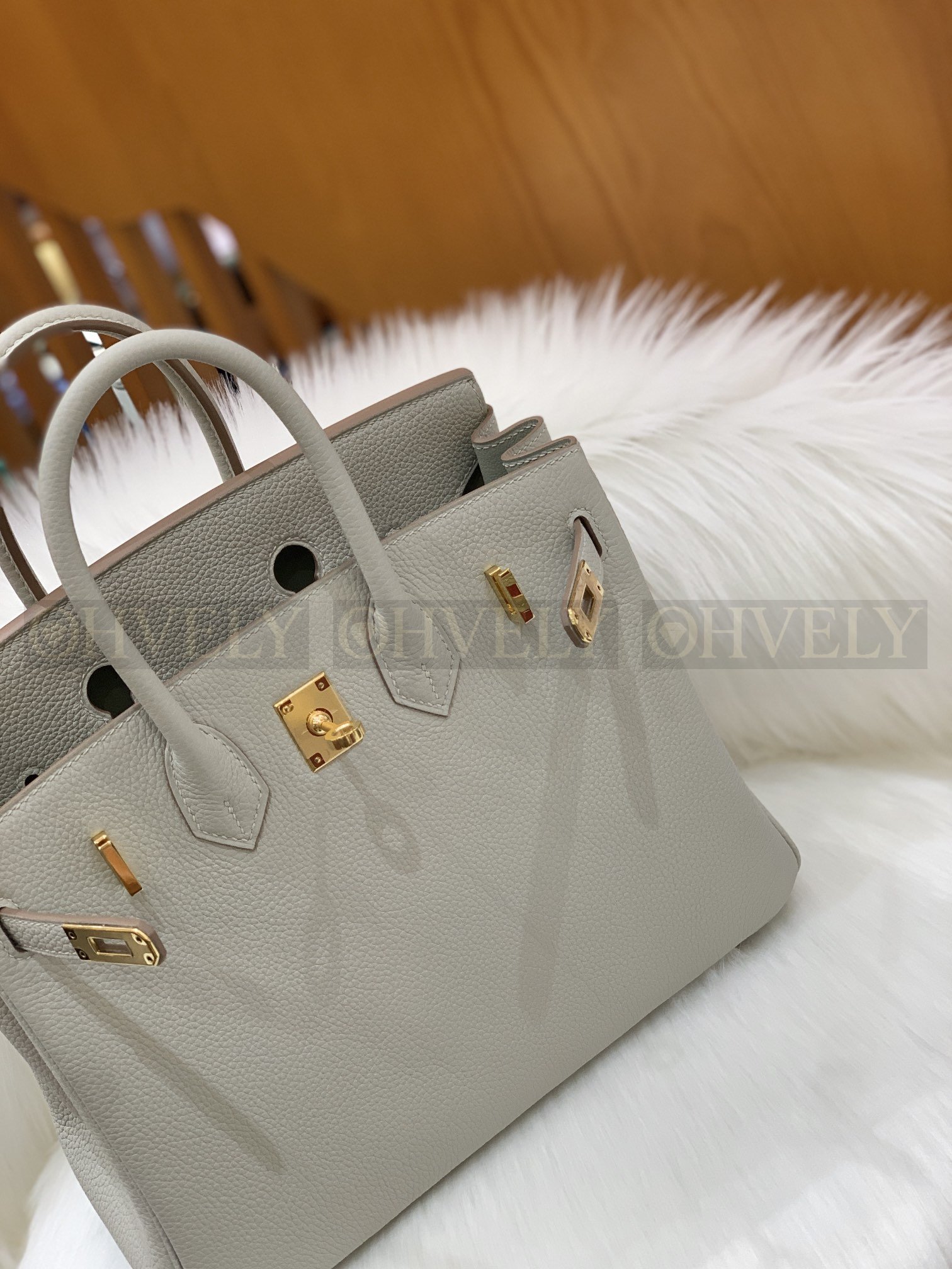 【 ZP버전 】HM Birkin 버킨백 토고 글래시어 화이트 골드버클 25 상품 썸네일