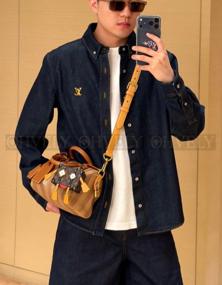 【 ZP버전 】LV 카라 긴팔 데님 셔츠 상품 썸네일