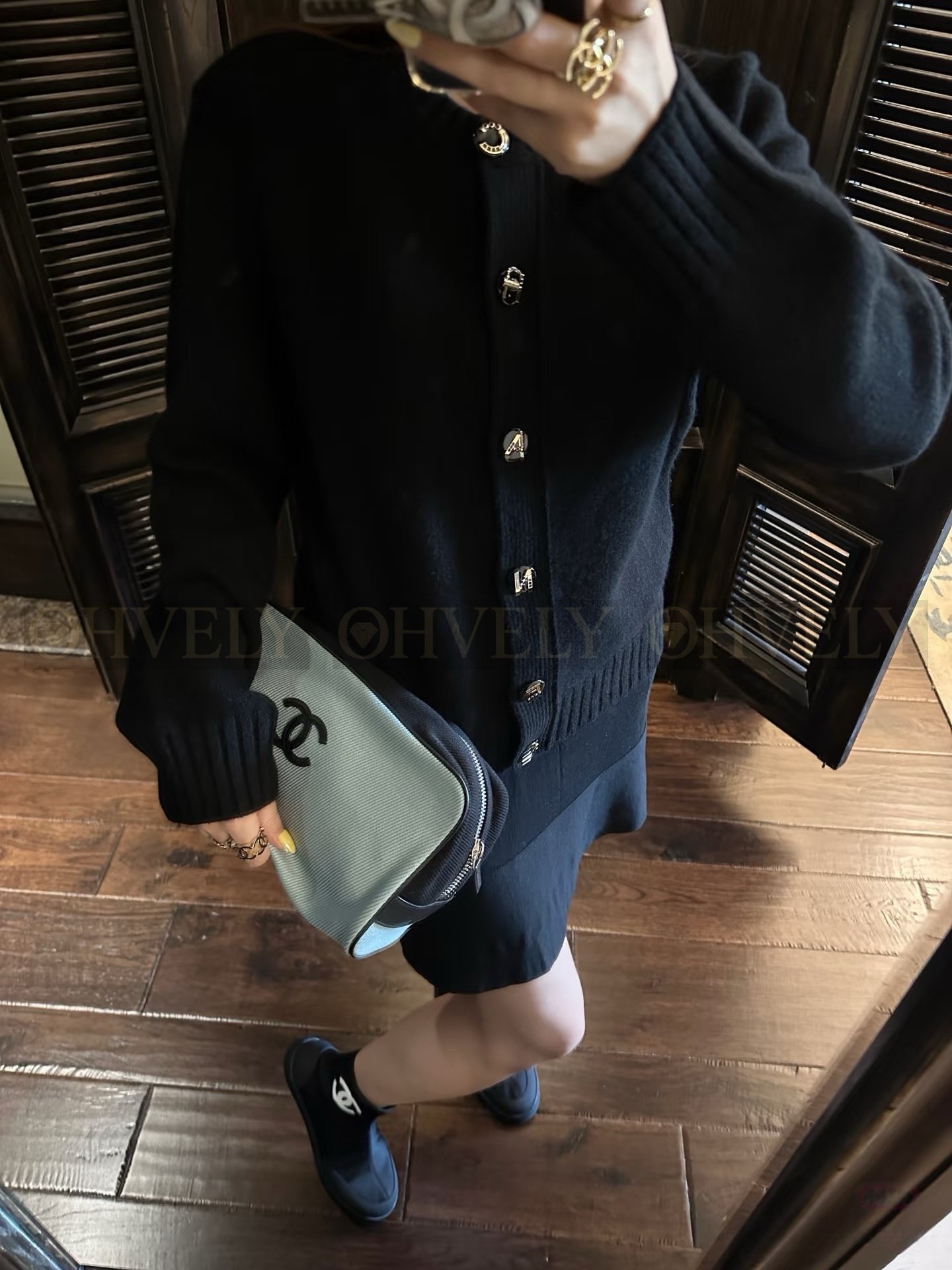 【 ZP버전 】CN 레터링 단추 캐시미어 가디건
