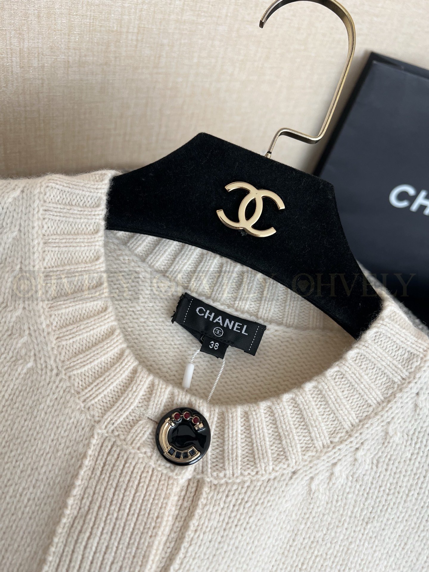 【 ZP버전 】CN 레터링 단추 캐시미어 가디건 상품 썸네일