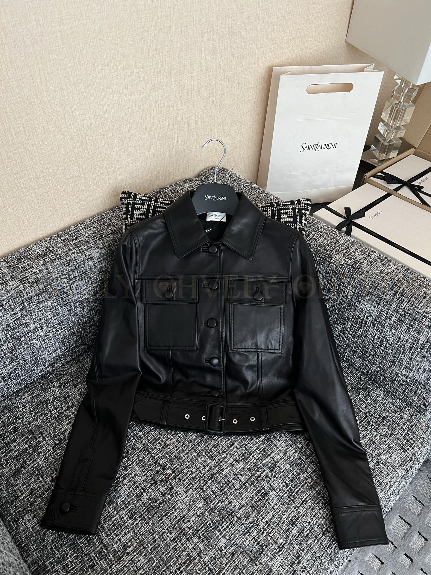 【 ZP버전 】 YSL 리미티드 크롭 램스킨 자켓 상품 썸네일