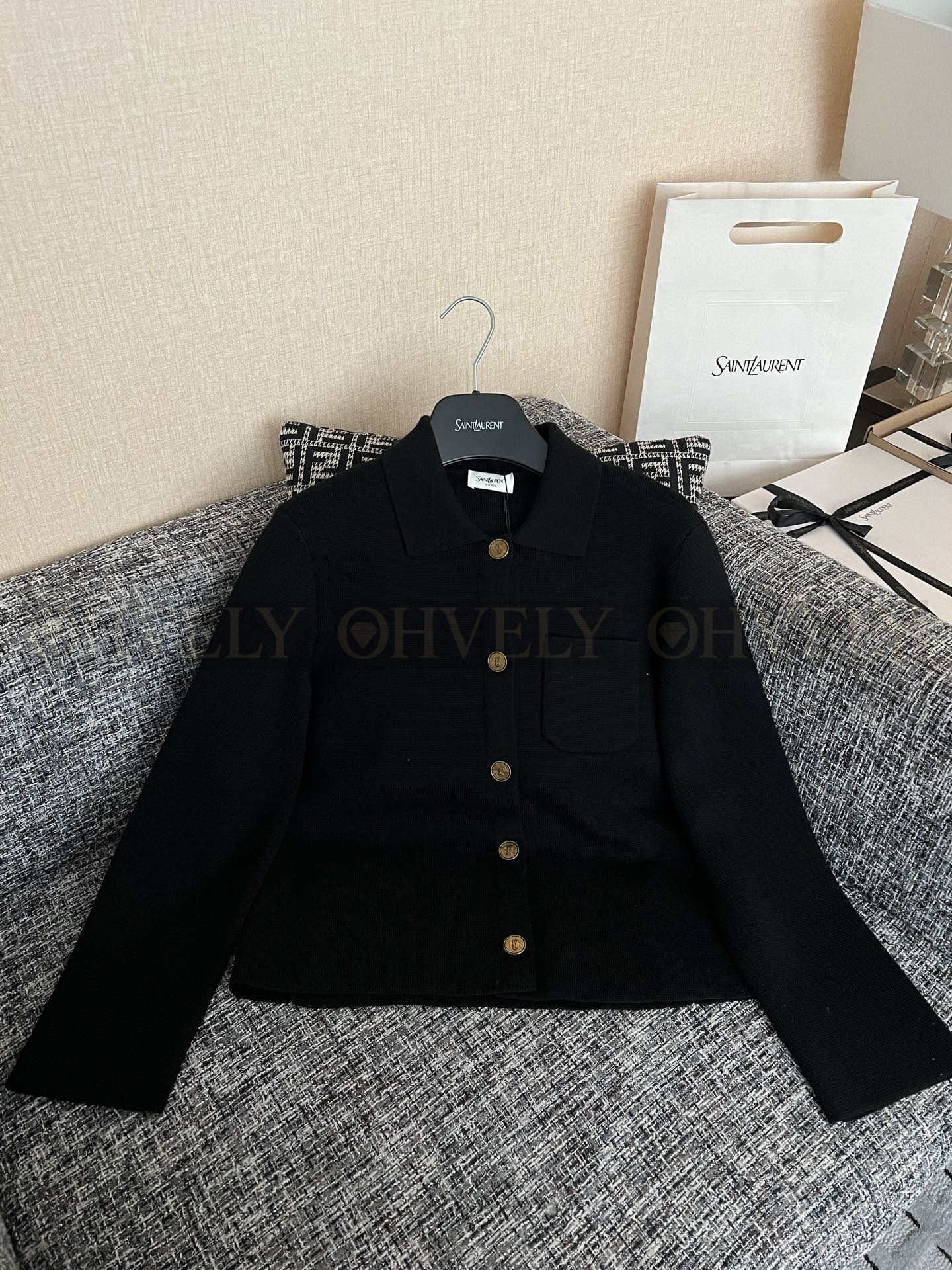【 ZP버전 】 YSL 빈티지 싱글 버튼 니트 가디건 상품 썸네일