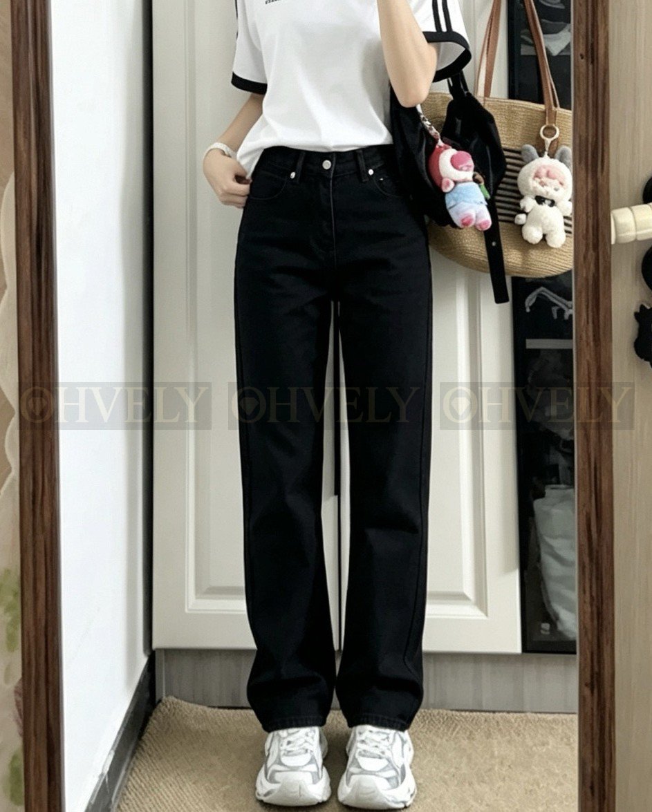 【 ZP버전 】DI 올블랙 데님 팬츠