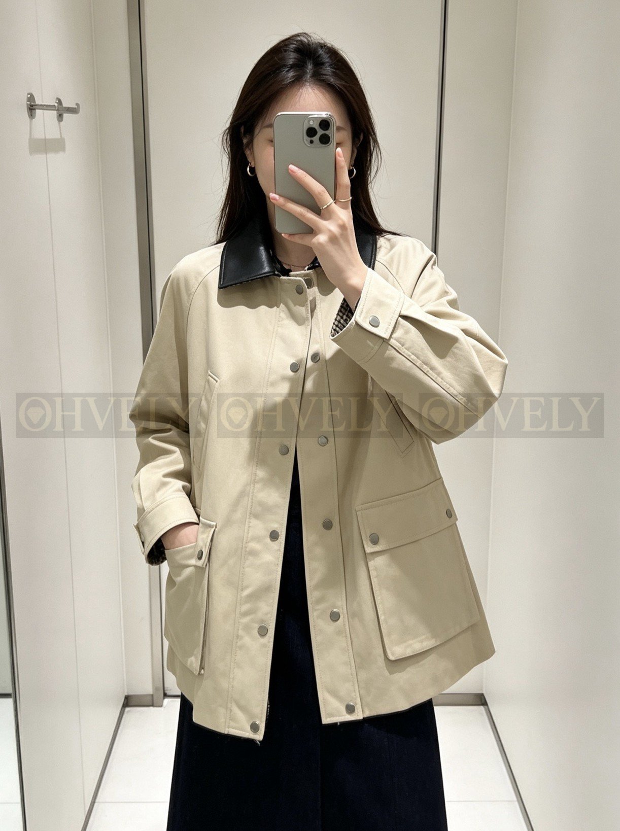 【 ZP버전 】BC 카라 배색 포켓 자켓