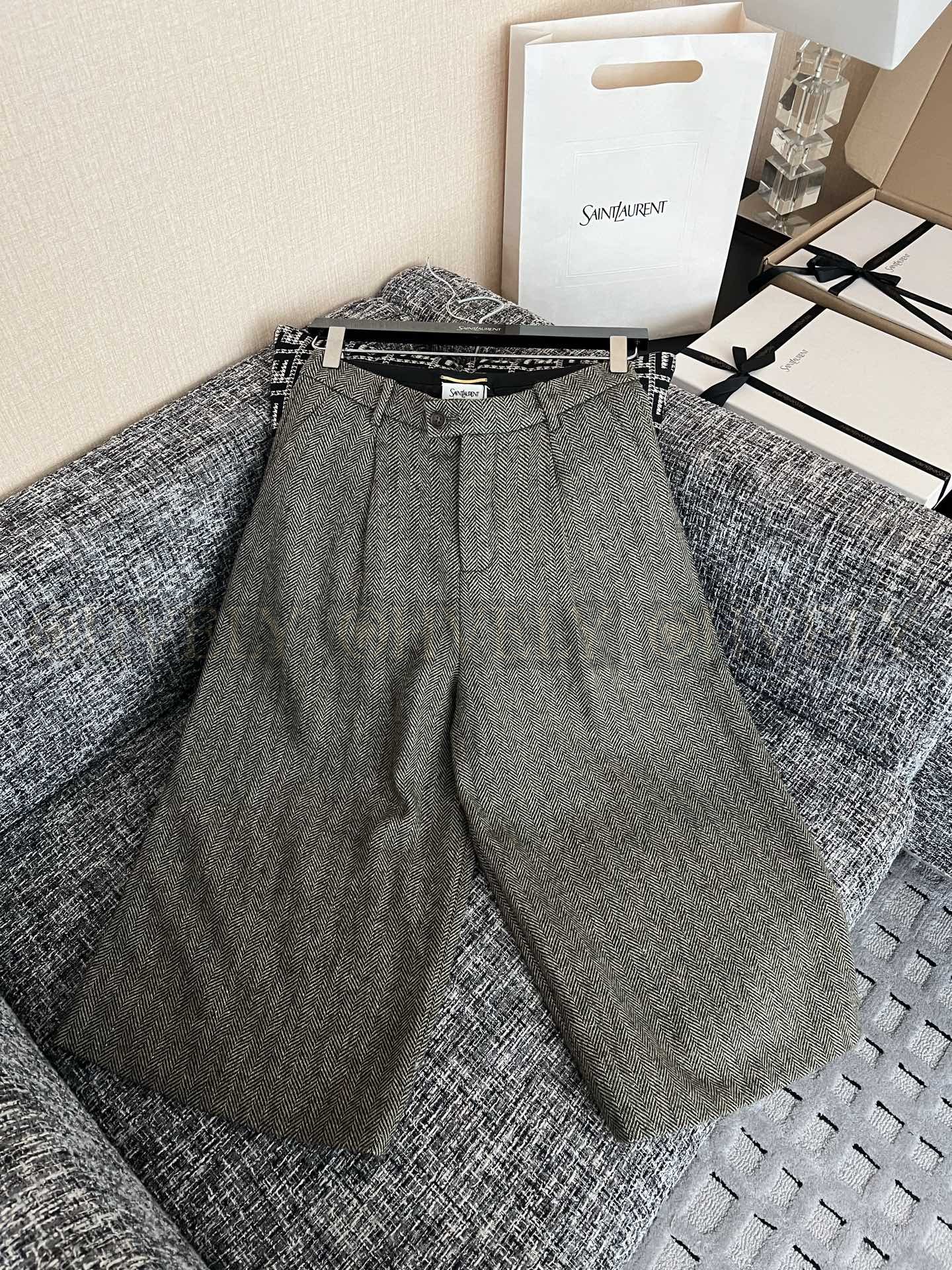 【 ZP버전 】YSL 헤링본 수트 하프 팬츠 바지 상품 썸네일