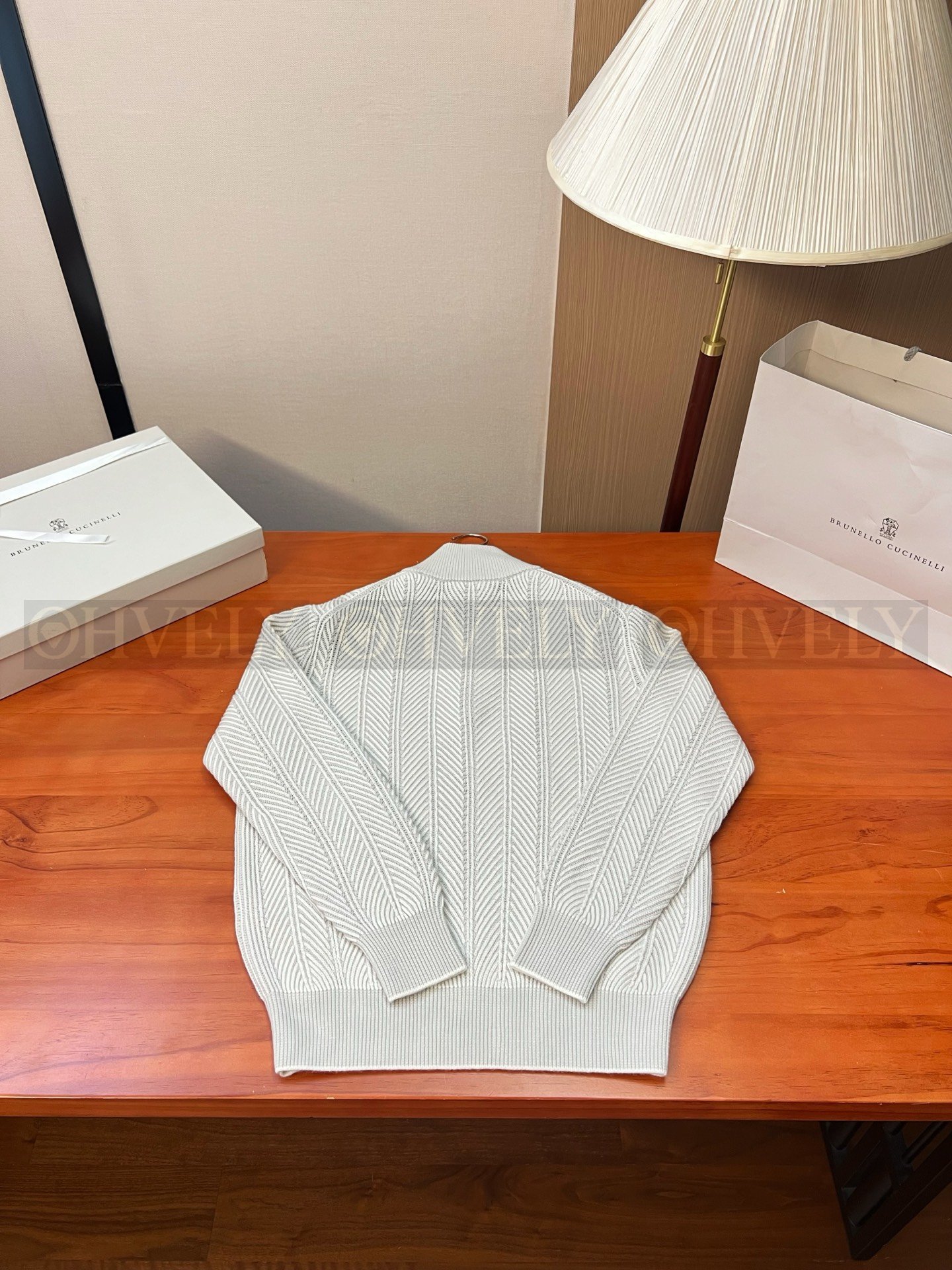 【 ZP버전 】BC 하이넥 반집업 골지 니트 스웨터 상품 썸네일